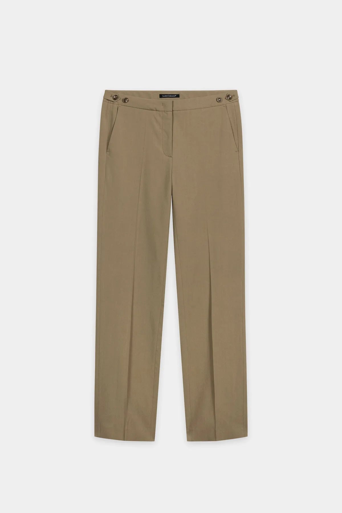LUISA CERANO 648914/3863-0 Hose Canvas mit Stretch-Effekt Salbei