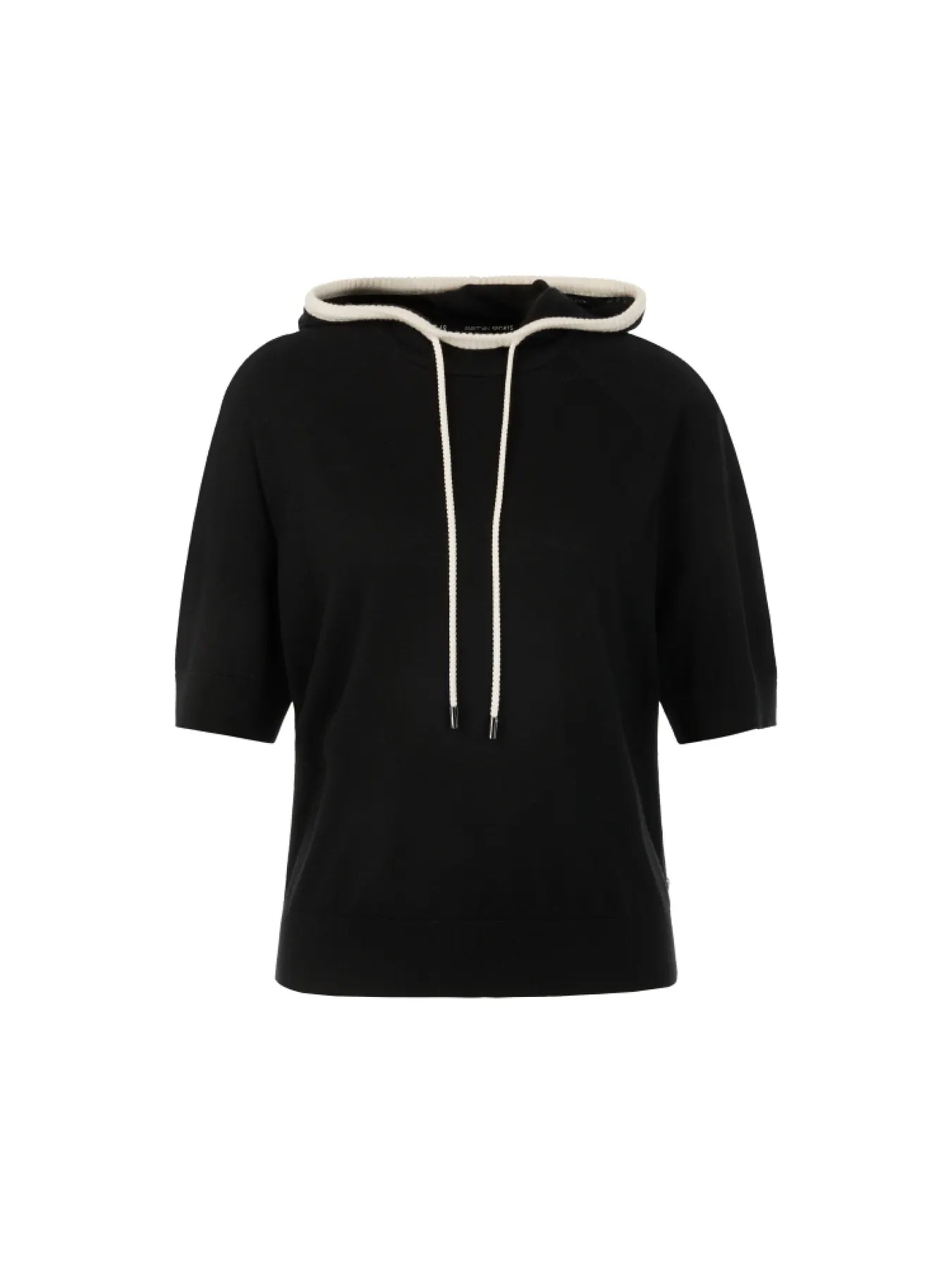 MARC CAIN
BS 41.21 M80 Feinstrick-Hoodie mit Kontrastdetails black