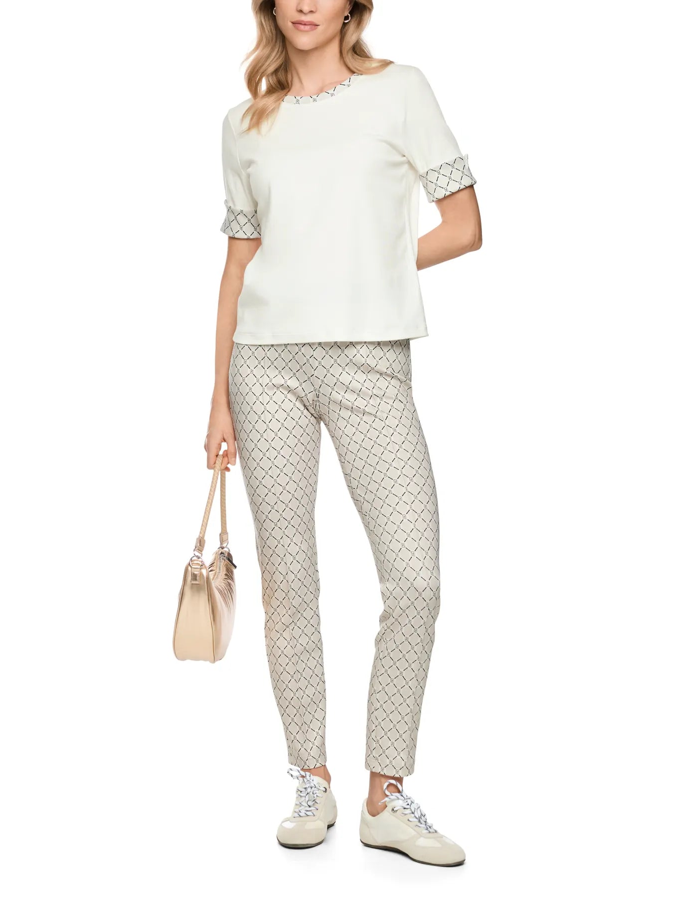MARC CAIN BS 48.05 J55 Shirt aus Baumwollstretch off-white