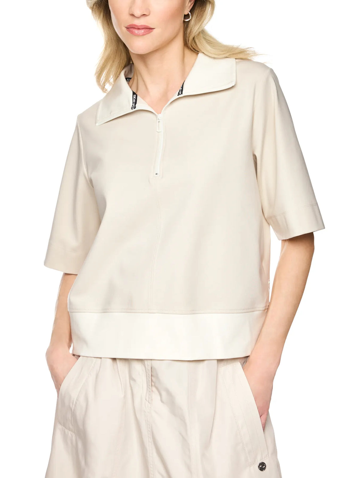 MARC CAIN
BS 53.02 J54 Oversize-Polo mit Troyerkragen smoke