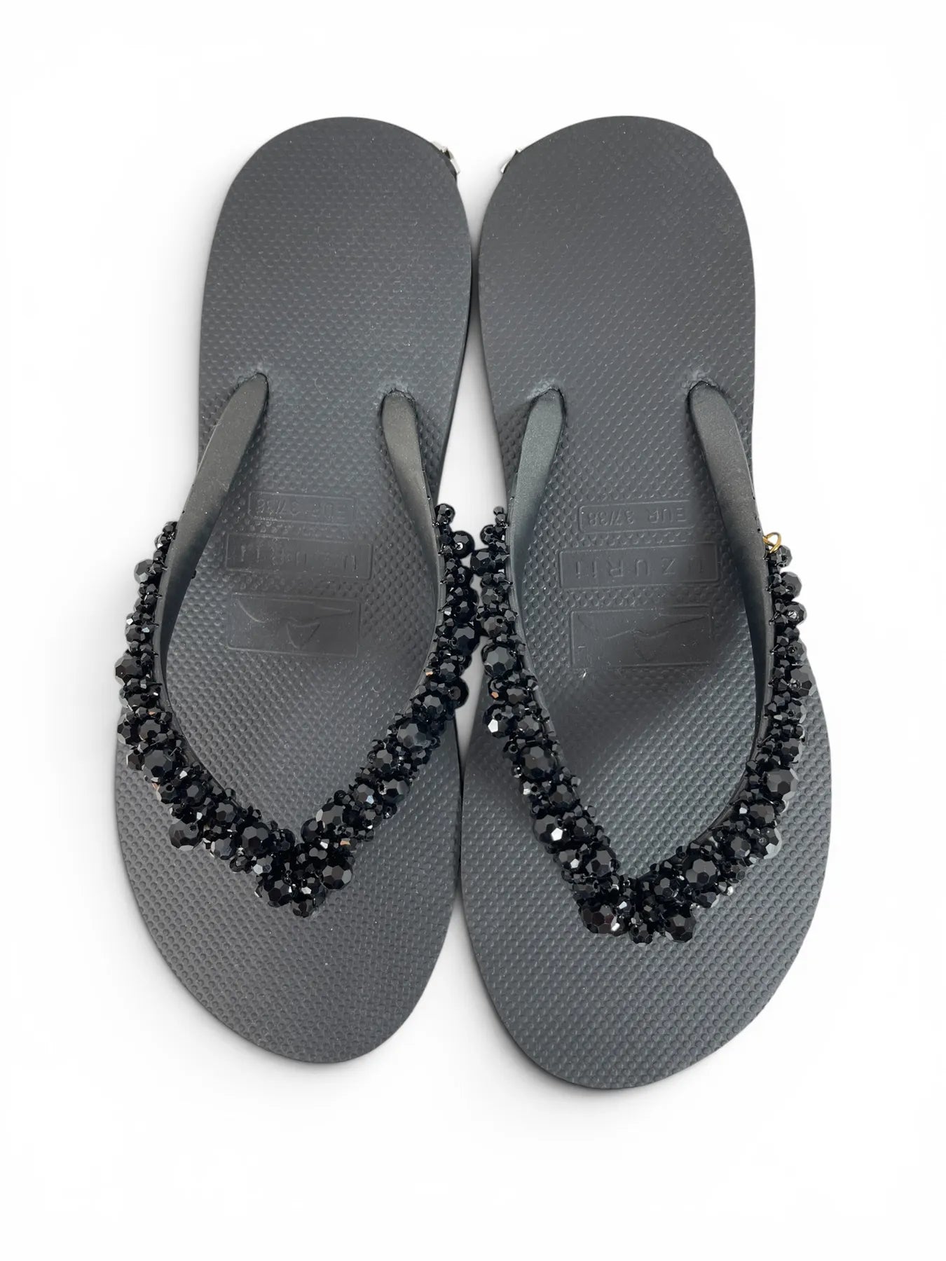 UZURII LIZZY Damen Luxury Zehentrenner Ziersteine