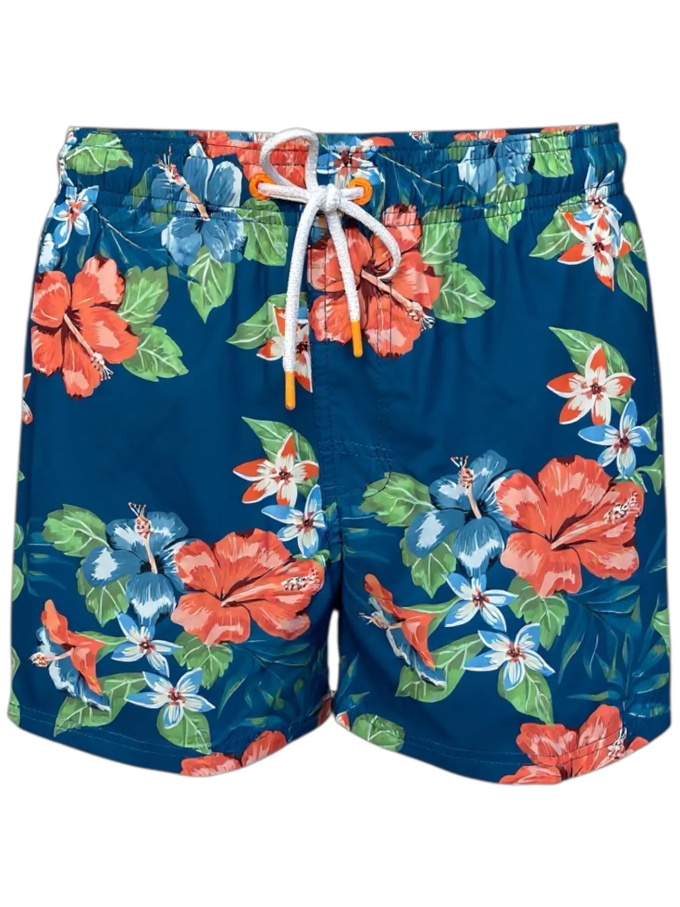 SUNDEK M504BDRT3ID HERREN SHORTS BADEHOSE HAWAII PRINT BLAU A97ID