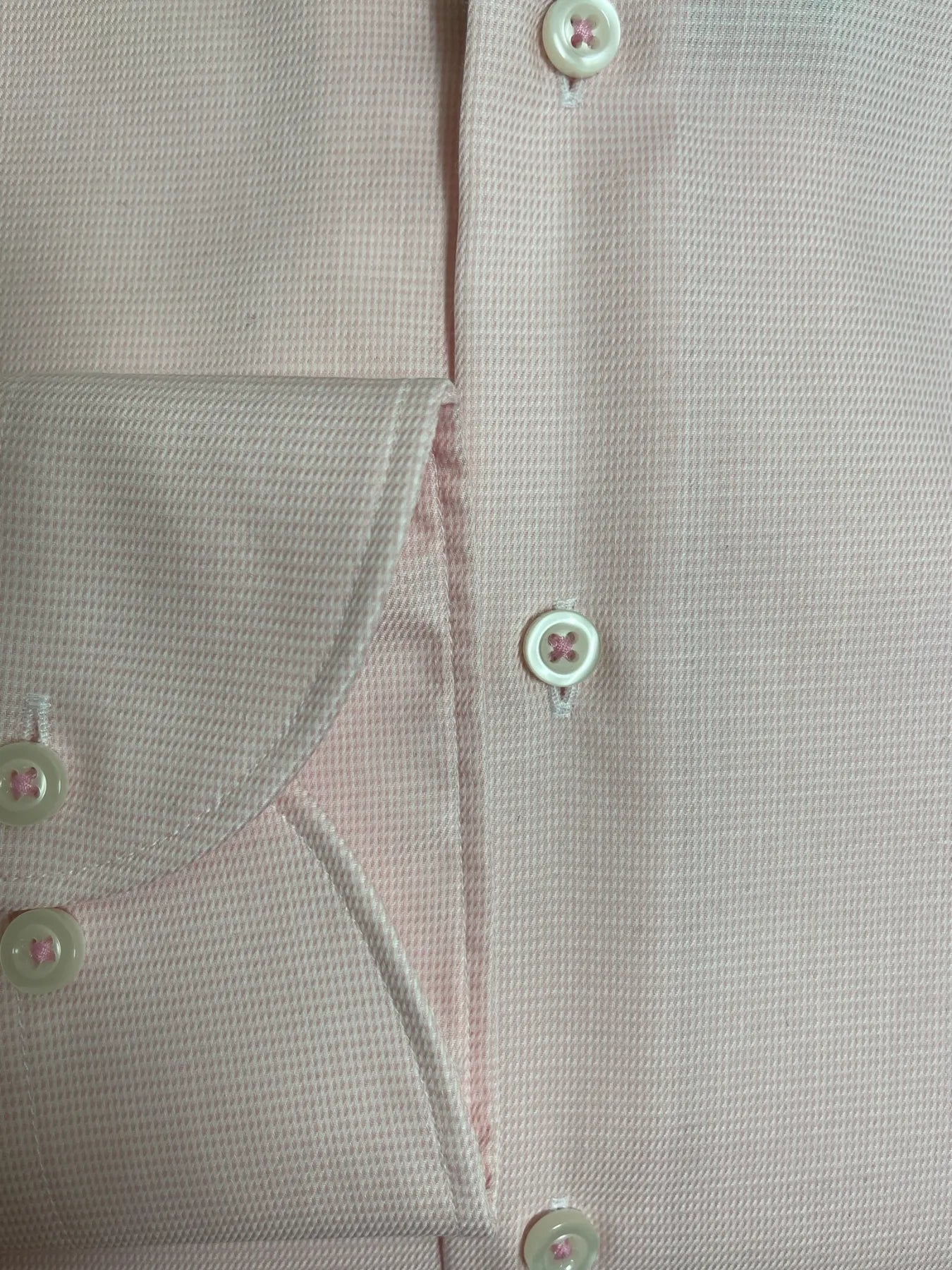 fakts 1397 Slim Fit Busy Herren Hemd rose faux uni