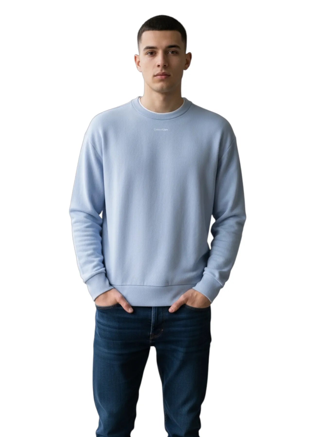 CALVIN KLEIN K10K112870 NANO LOGO SWEATSHIRT BLUE