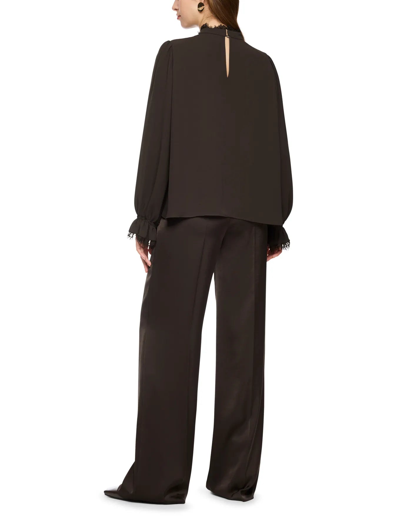 MARC CAIN
BC 51.18 W90 Fließende Bluse mit Spitze seal brown