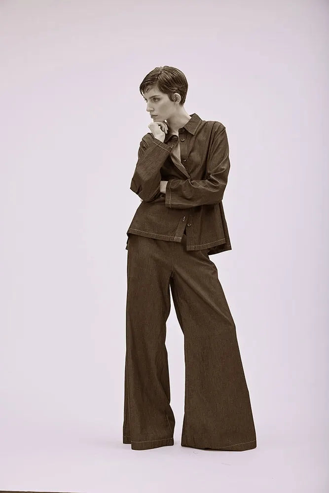 SOLDOUT S589 4000 BLUSE DARKBROWN