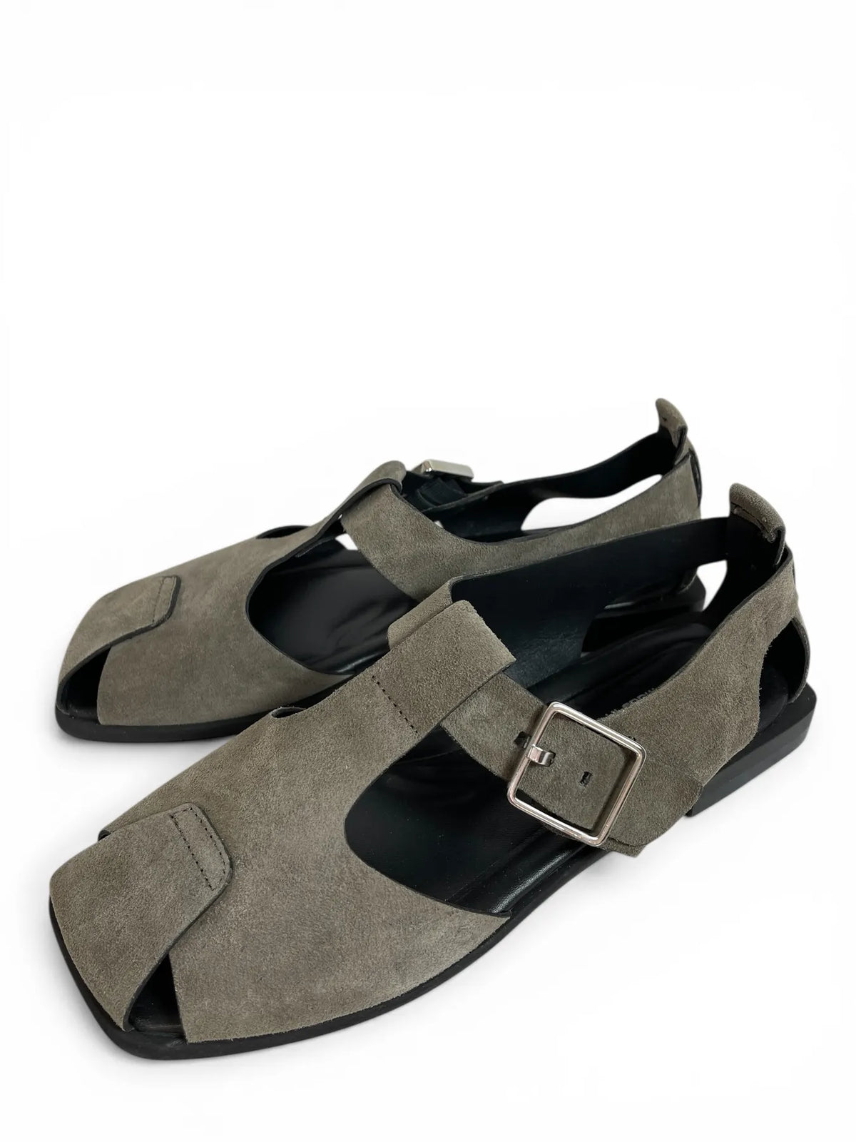 PATRIZIA BONFANTI DOVER DALIA SUEDE LEDER SANDALE GREY