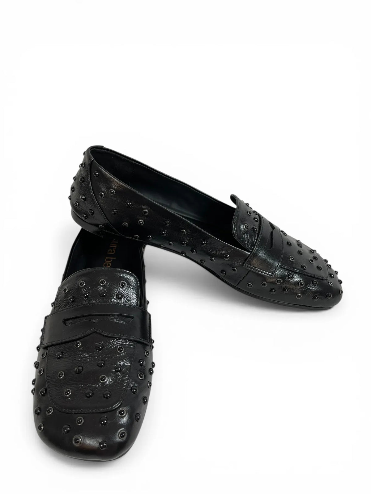 Laura Bellariva 2032 GLASS SLIPPER PENNY-LOAFER NERO