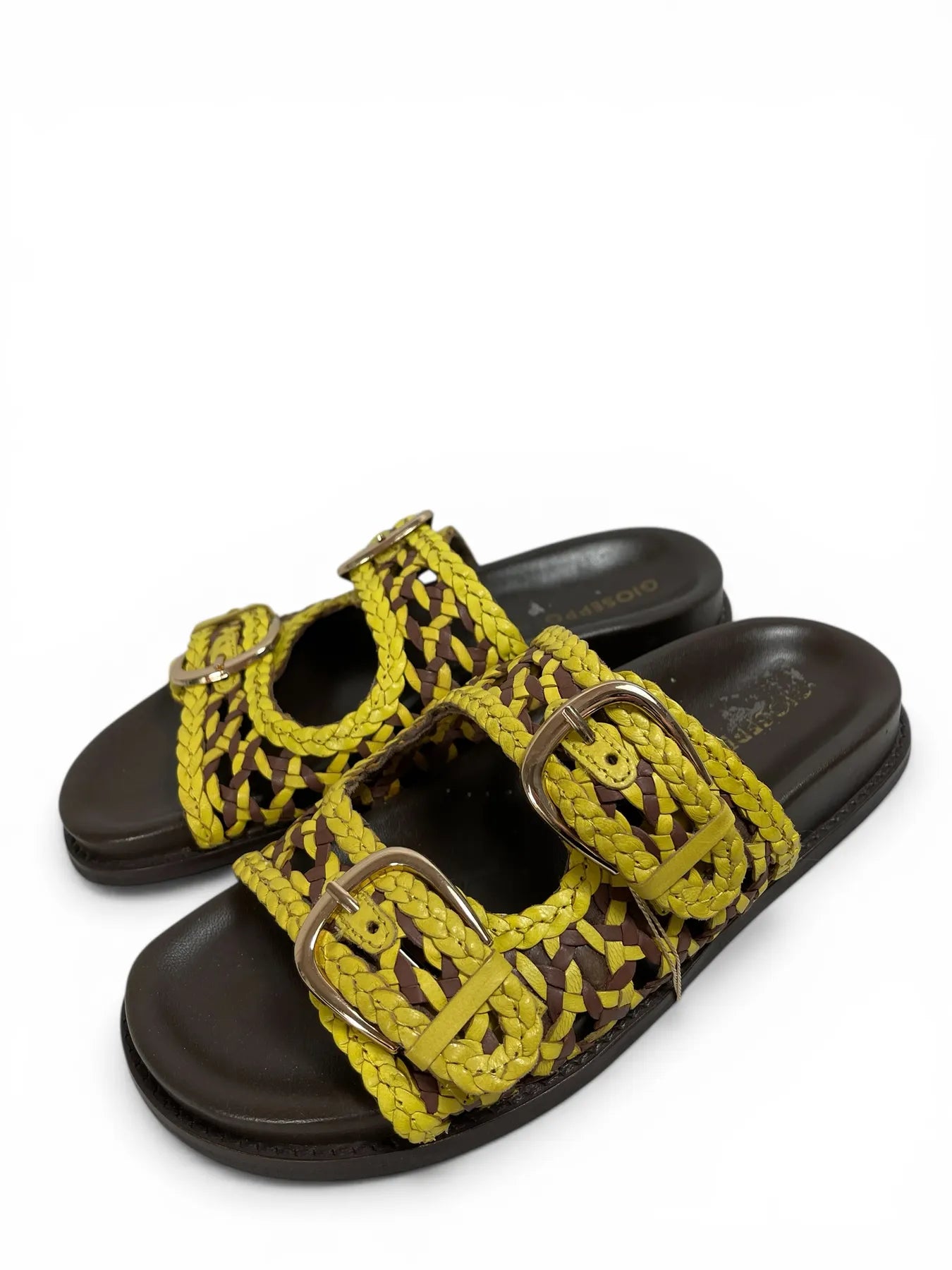 GIOSEPPO 79223 KONGWA DAMEN PANTOLETTE GEFLOCHTEN AMARILLO/YELLOW