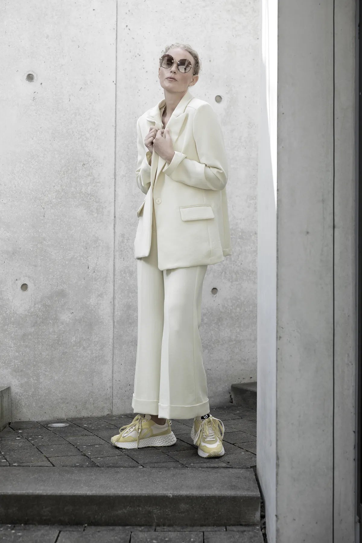 ANIA SCHIERHOLT JA3259/40 JACKE LONGBLAZER WEISS SALT