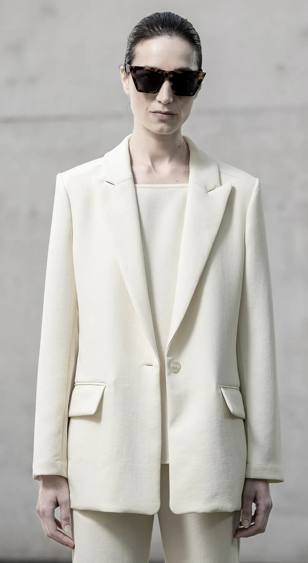 ANIA SCHIERHOLT JA3259/40 JACKE LONGBLAZER WEISS SALT