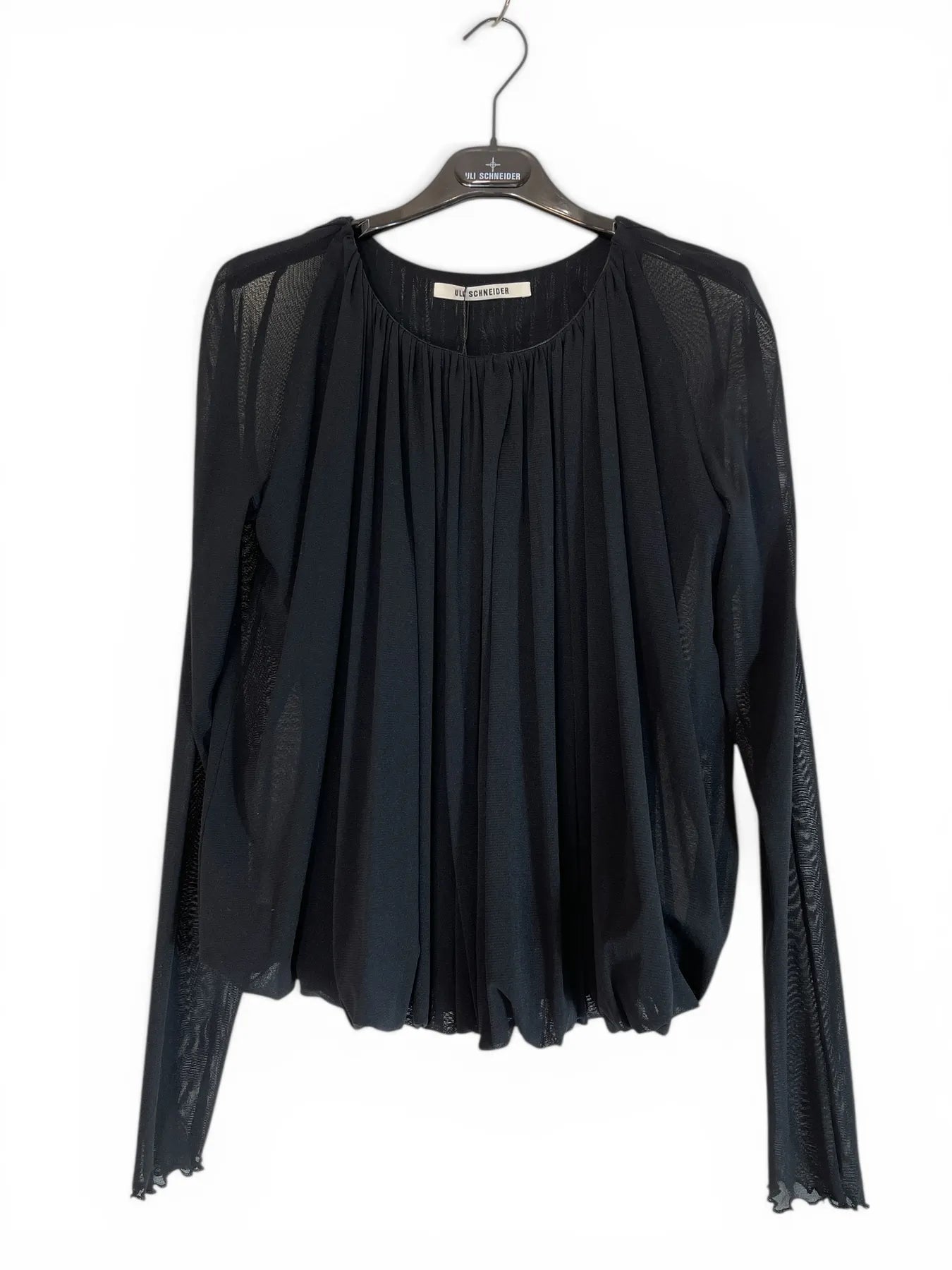 ULI SCHNEIDER 1031241 MESH-JERSEY BLUSENSHIRT BLACK