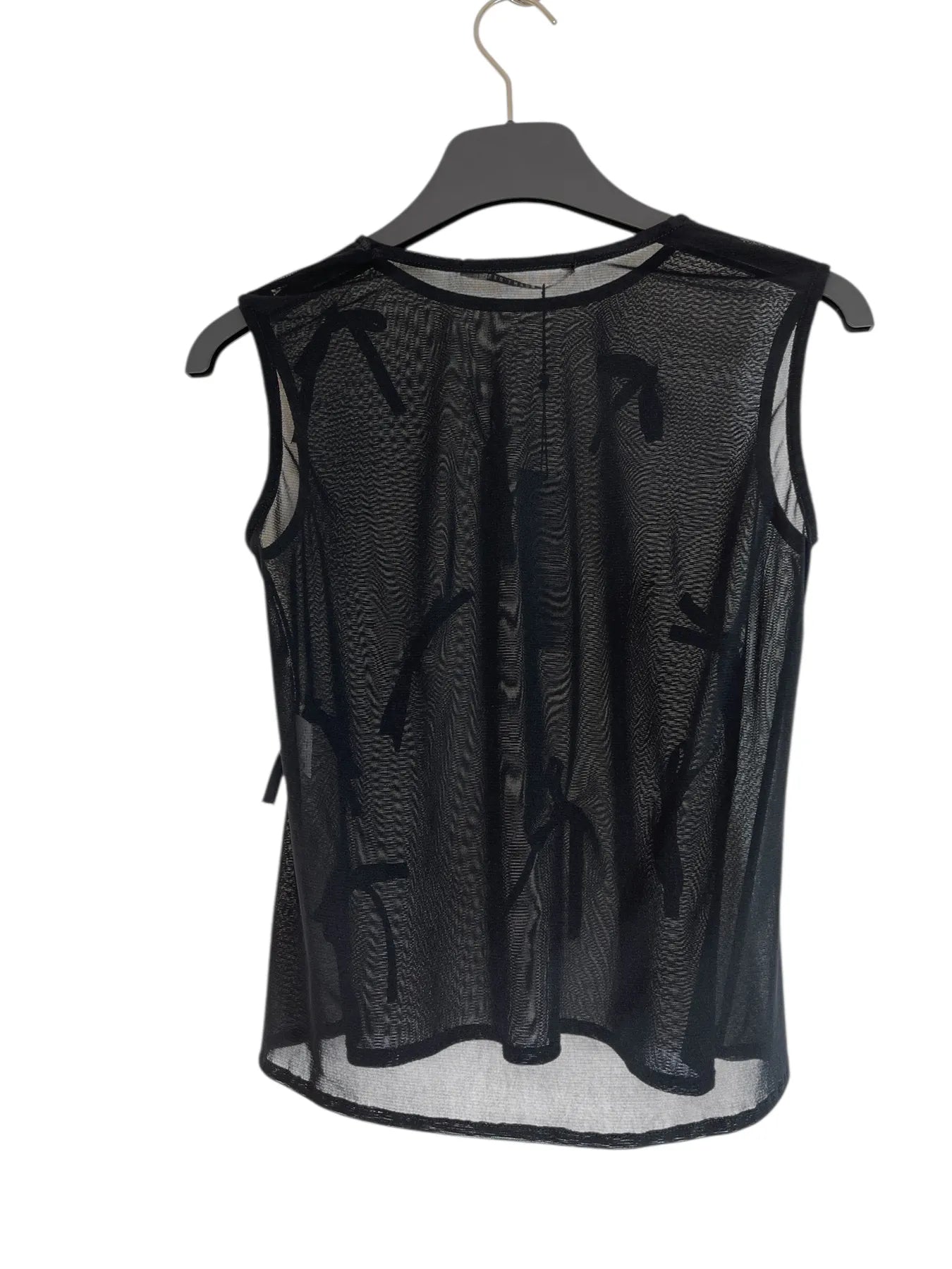ULI SCHNEIDER 1031941 MESH TOP MIT SCHLEIFEN BLACK