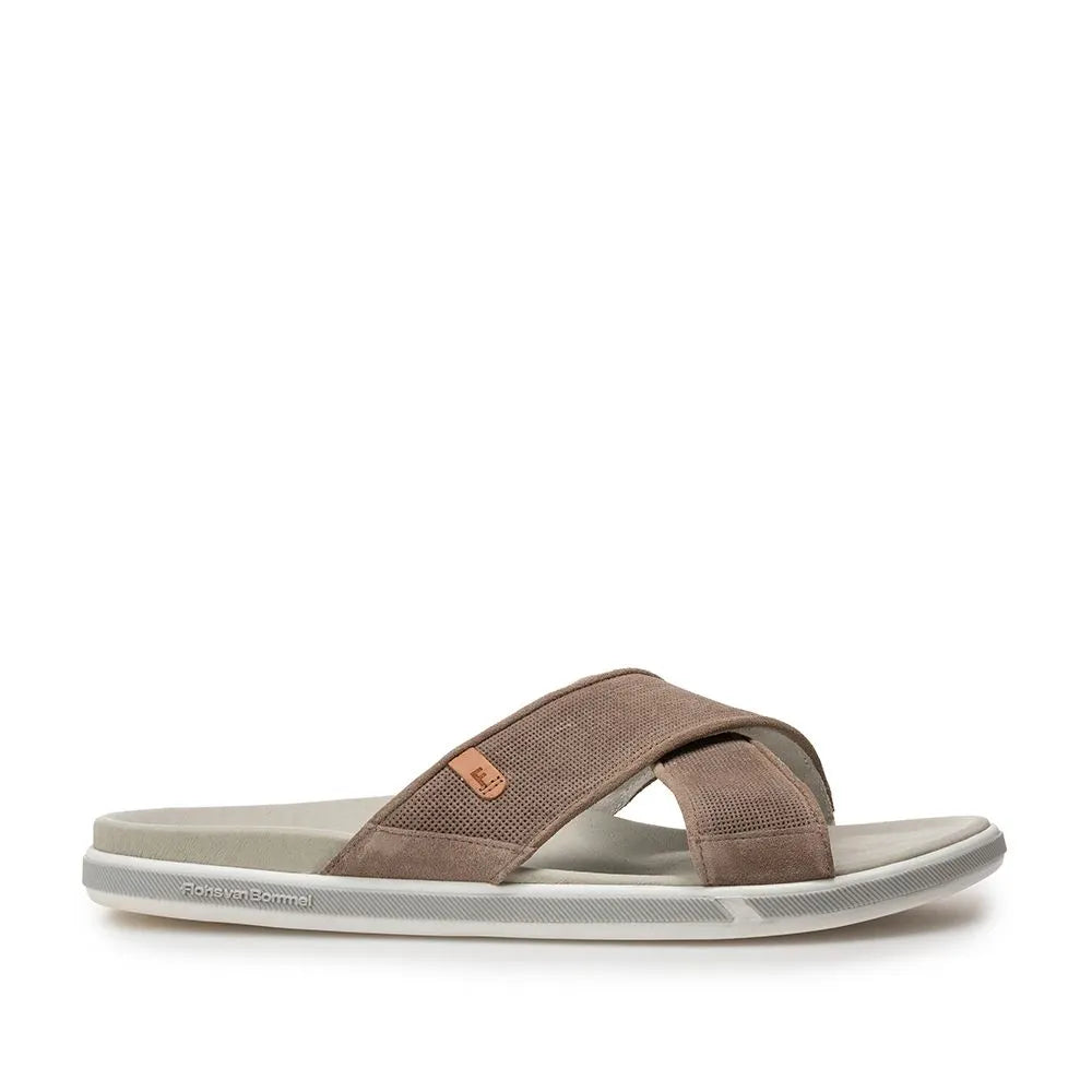 VAN BOMMEL SFM-90013-34-01 De Slipper 01.11 Sandalette Pantolette taupe