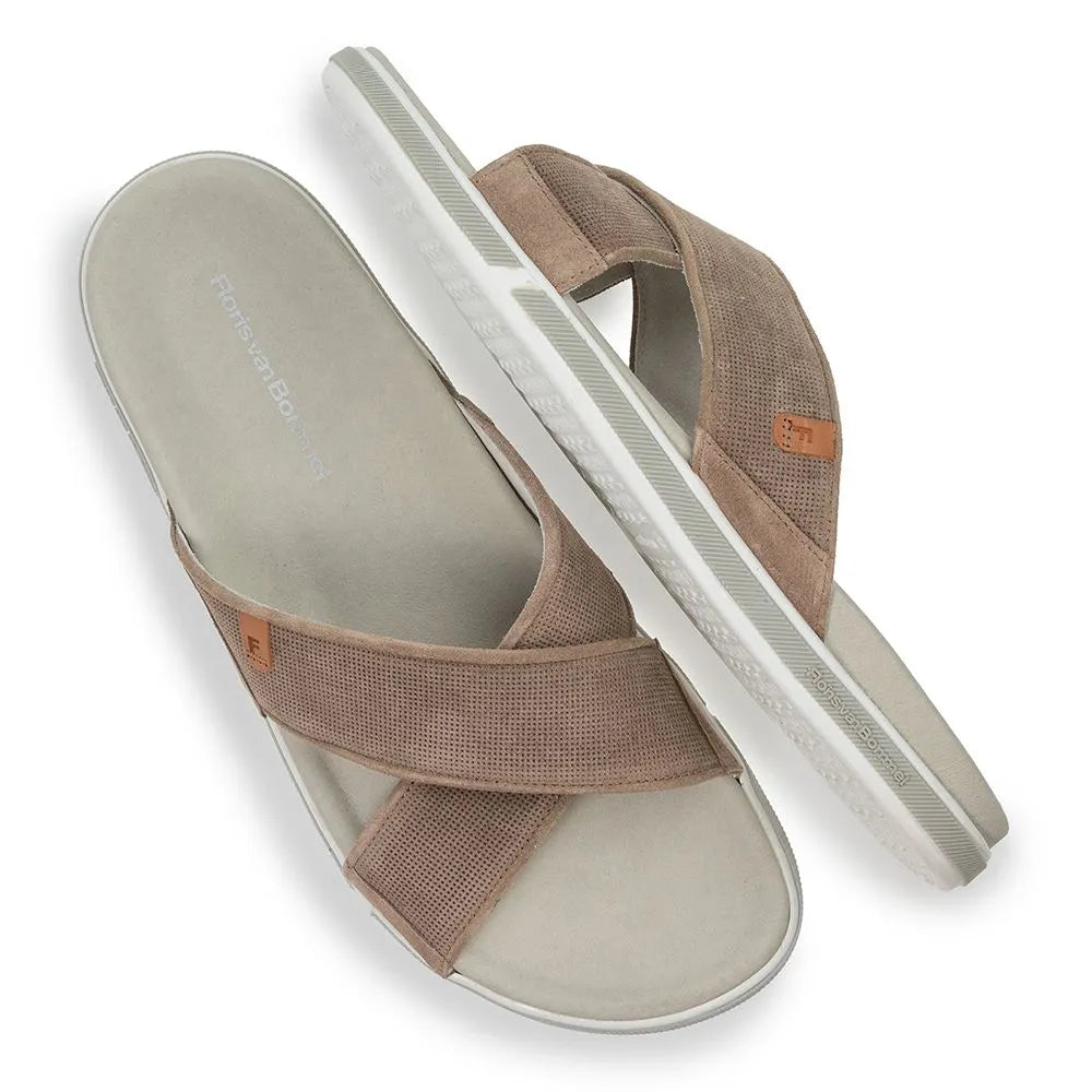 VAN BOMMEL SFM-90013-34-01 De Slipper 01.11 Sandalette Pantolette taupe