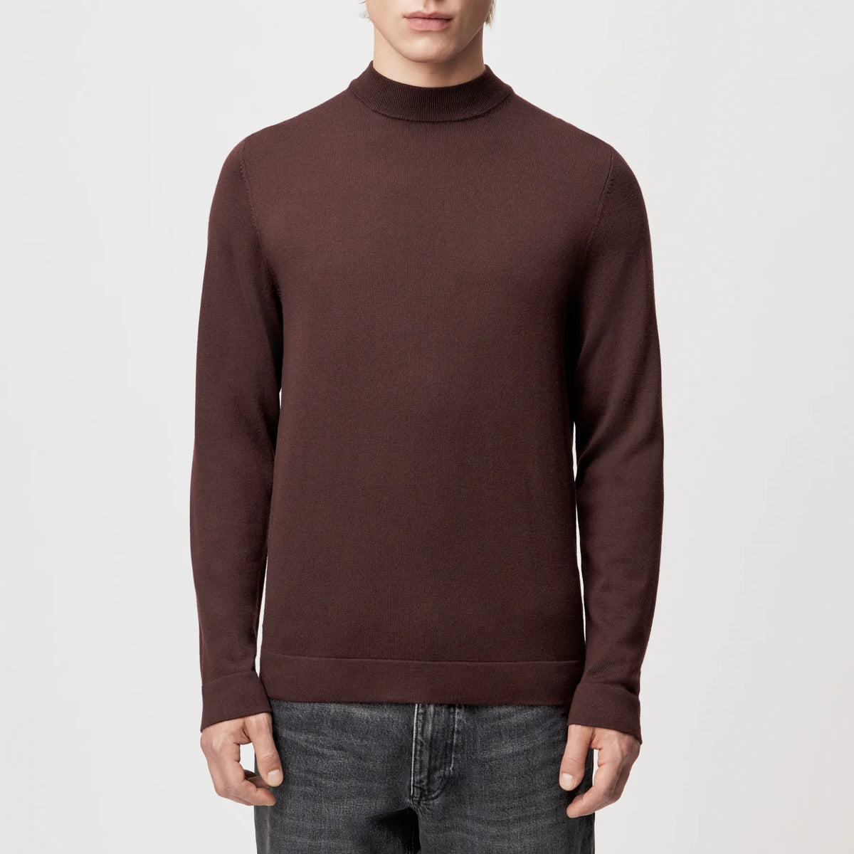 DRYKORN 420002 ARWON Stehkragen-Pullover Feinstrick Schoko Braun 1116