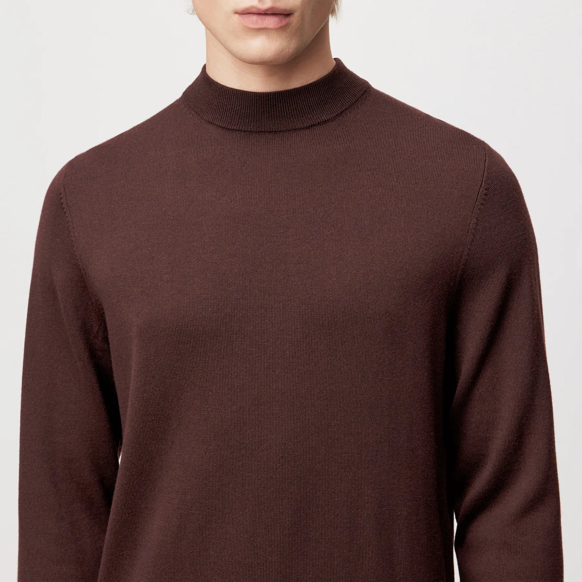 DRYKORN 420002 ARWON Stehkragen-Pullover Feinstrick Schoko Braun 1116