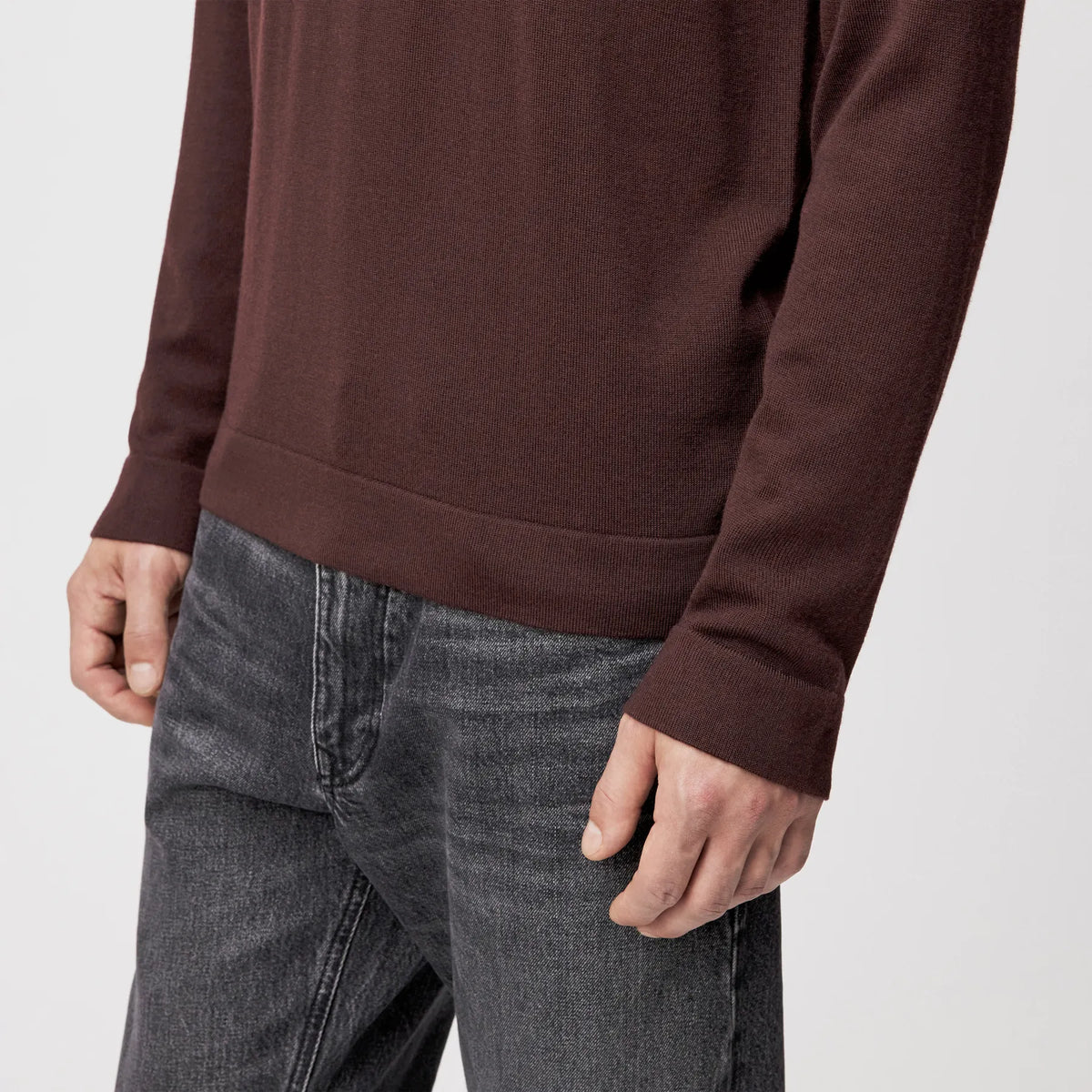 DRYKORN 420002 ARWON Stehkragen-Pullover Feinstrick Schoko Braun 1116