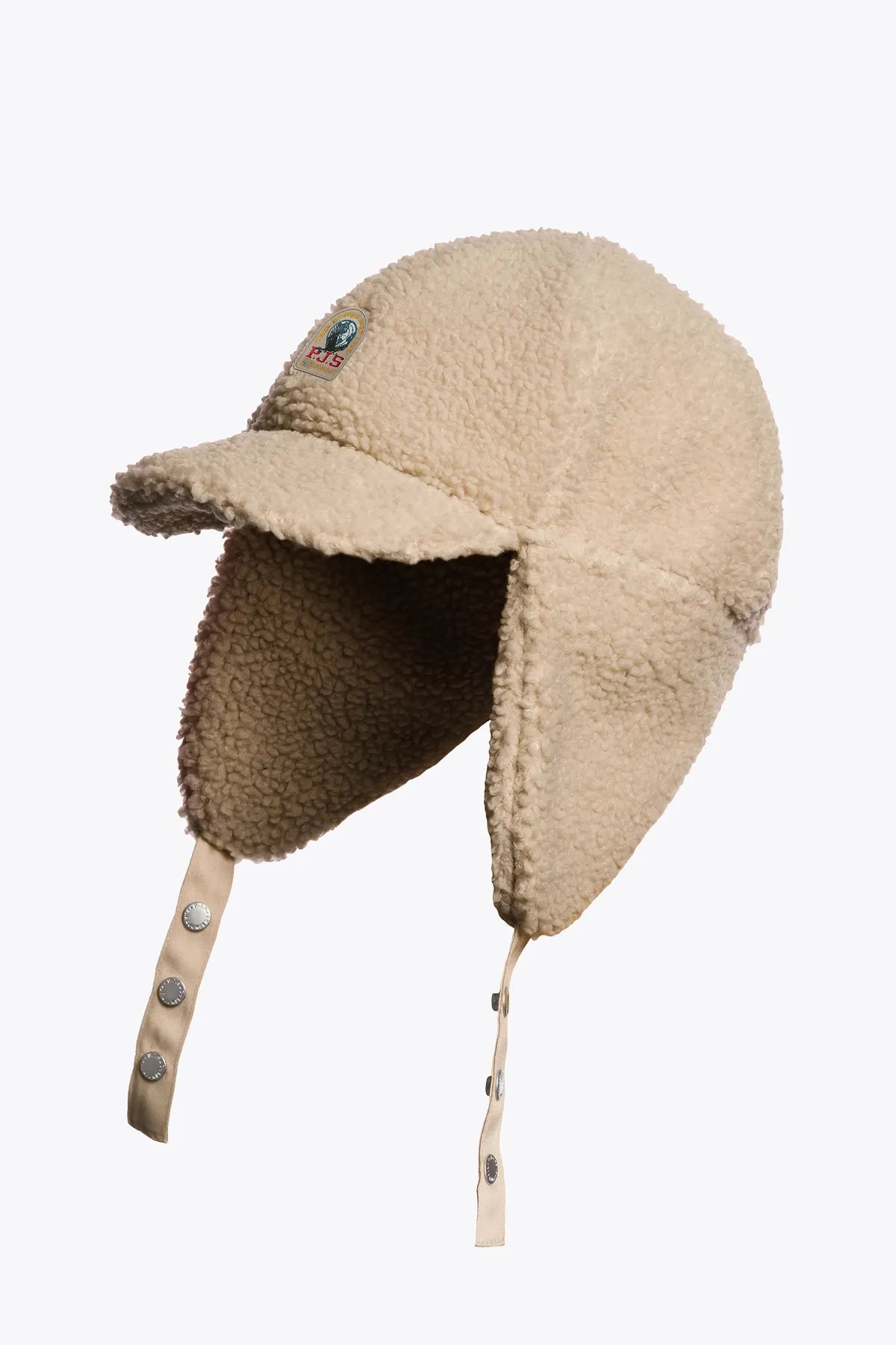 PARAJUMPERS - HA41 VELVEY Jockey-Kappe aus Curly Fleece Chalk White