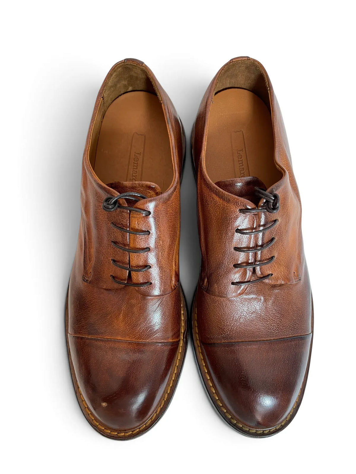 LEMARGO IH02A RANCH Herren Business Schuhe in Braun Cognac