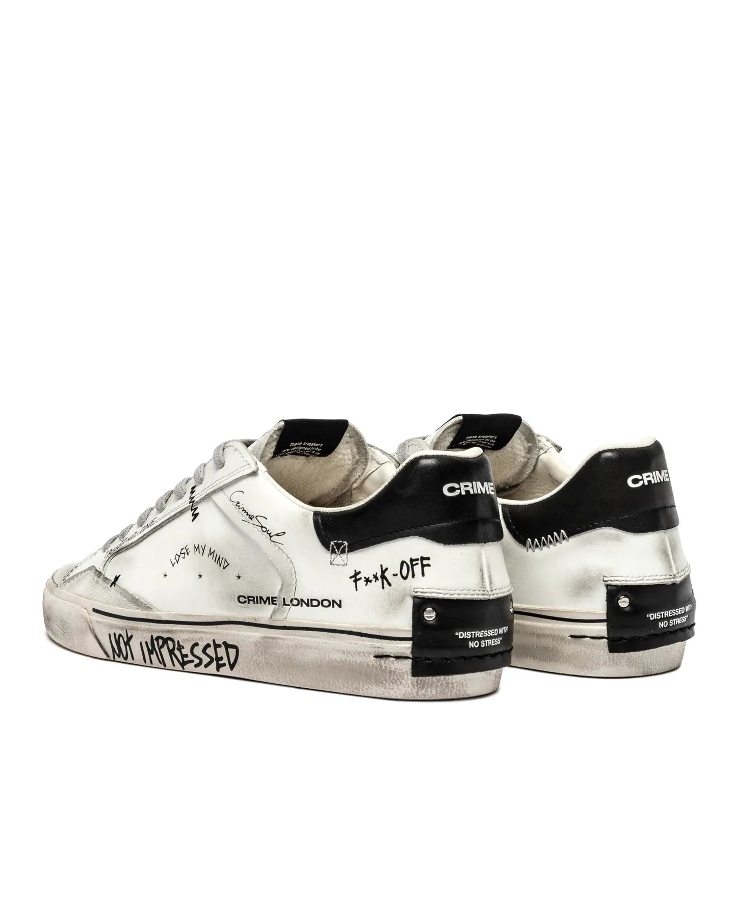 CRIME LONDON 11033AA8 Sneaker Graffiti Weiß
