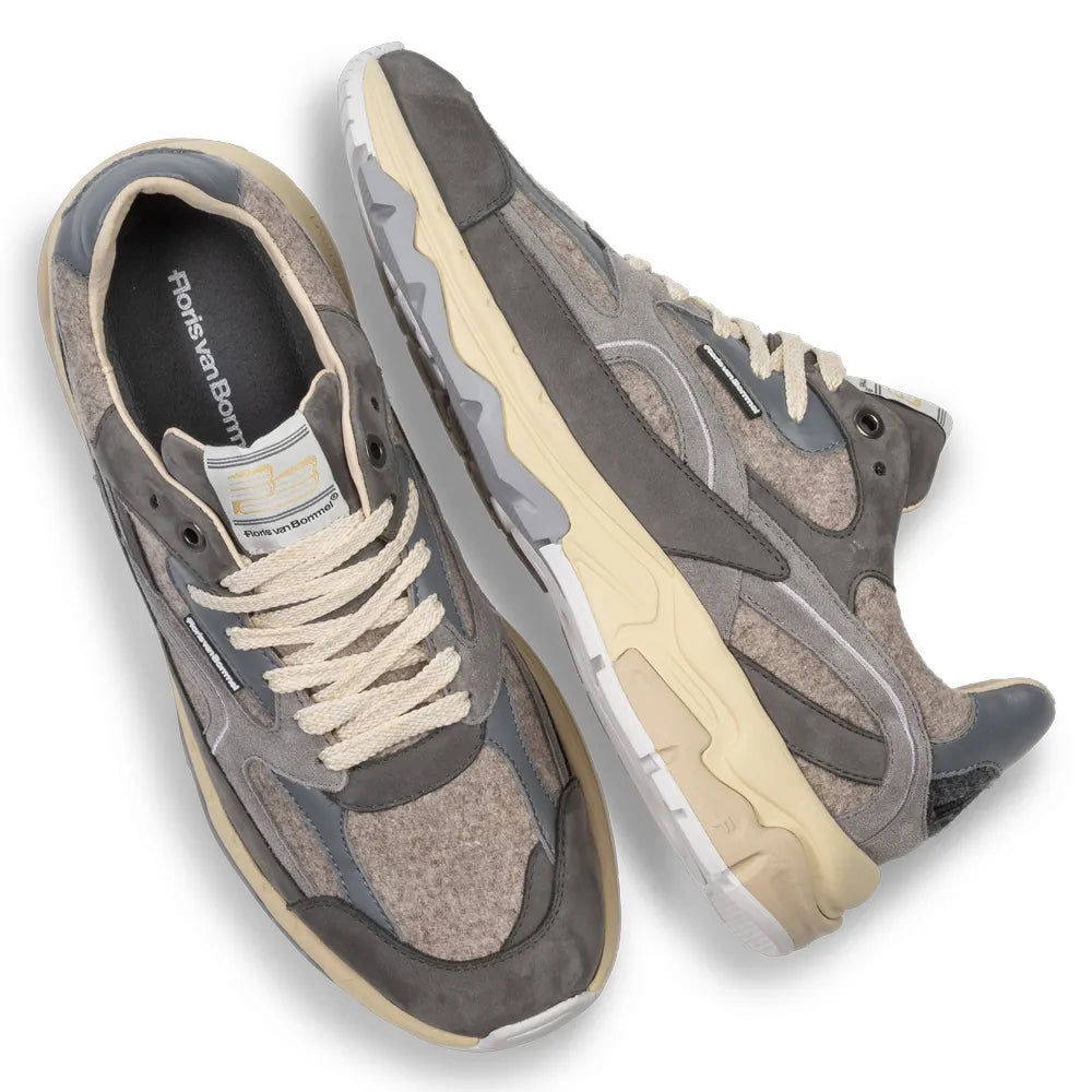 VAN BOMMEL SFM-10258-31-01 De Rezer 01.46 Sneaker Suede Leder DarkGrey