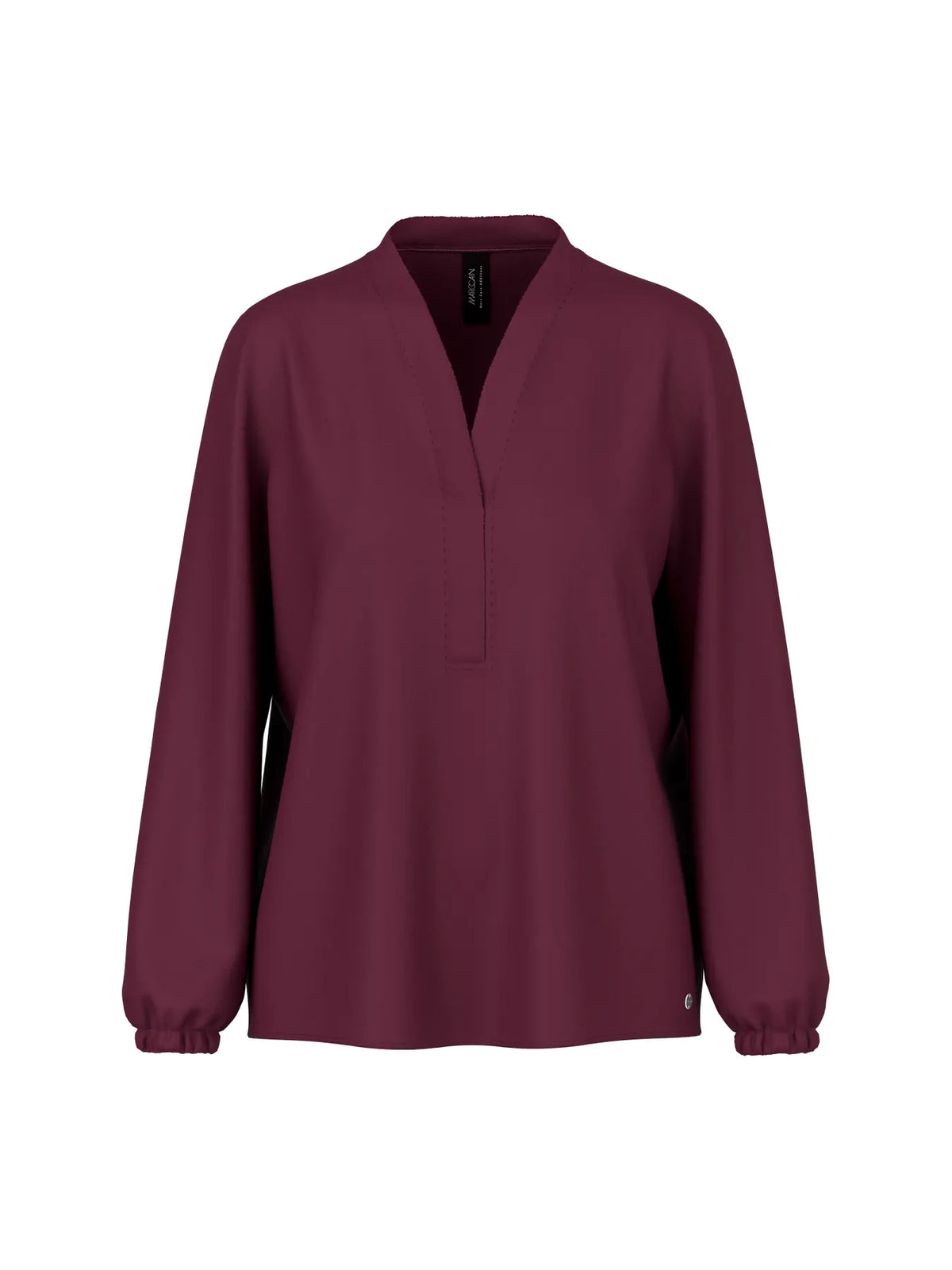 MARC CAIN BA 51.03 W39 Weite Bluse mit V-Ausschnitt Winetasting