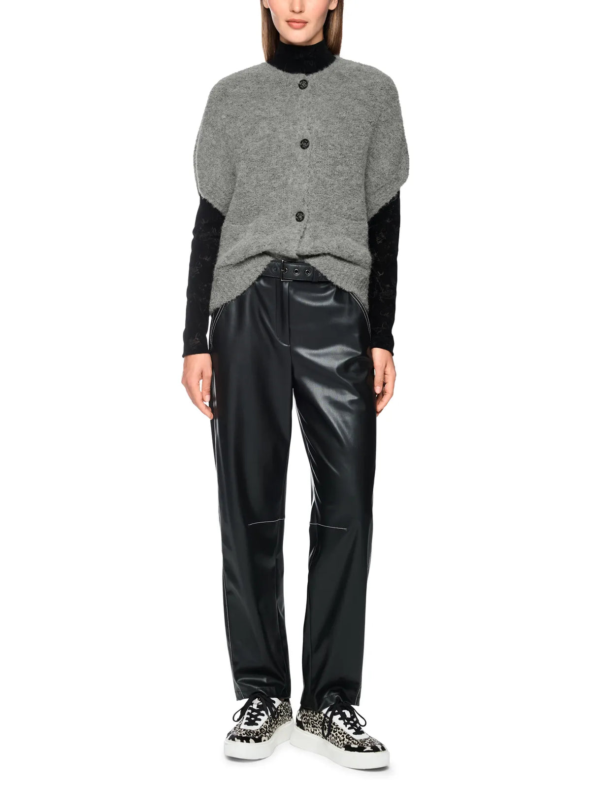 MARC CAIN BS 37.04 M21 Strickweste Knitted in Germany Grau