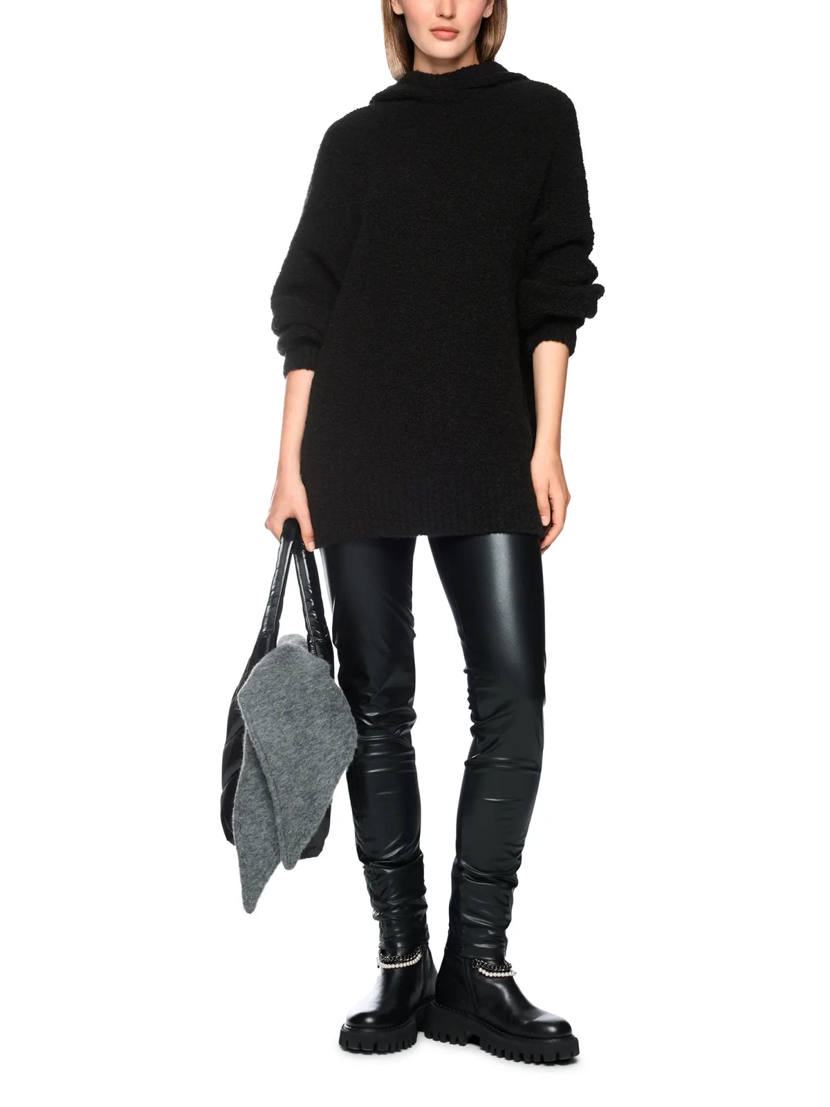MARC BS 41.39 M21 CAIN Strick Hoodie Knitted in Germany black new