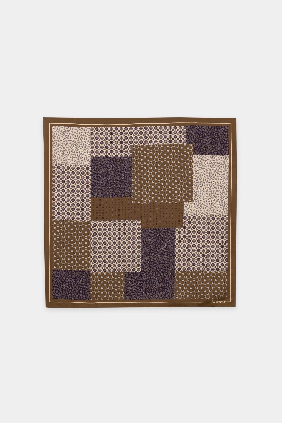 LUISA CERANO
848577/9383-0 Seiden-Tuch mit Print Braun