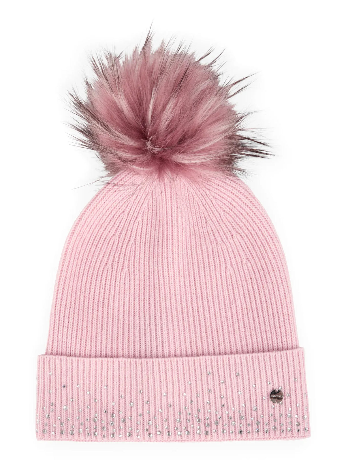 MARC CAIN
BC H2.03 Z40 Mütze mit Kunstfell-Bommel und Strass Rosa chalk pink