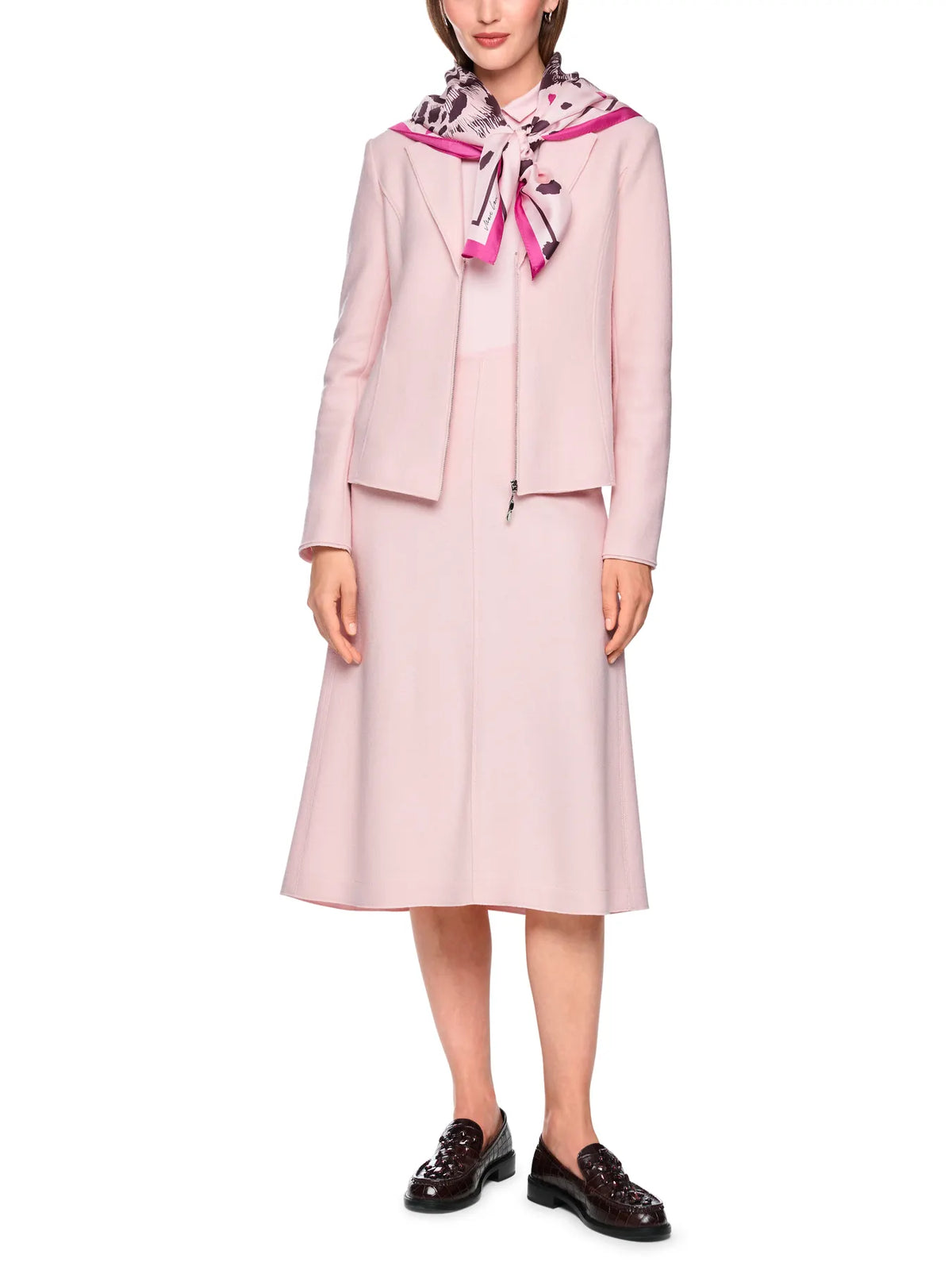 MARC CAIN BC 34.38 J30 Taillierter Blazer Knitted in Germany Rosa chalk pink