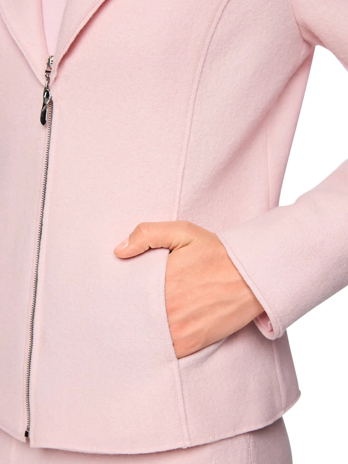 MARC CAIN BC 34.38 J30 Taillierter Blazer Knitted in Germany Rosa chalk pink