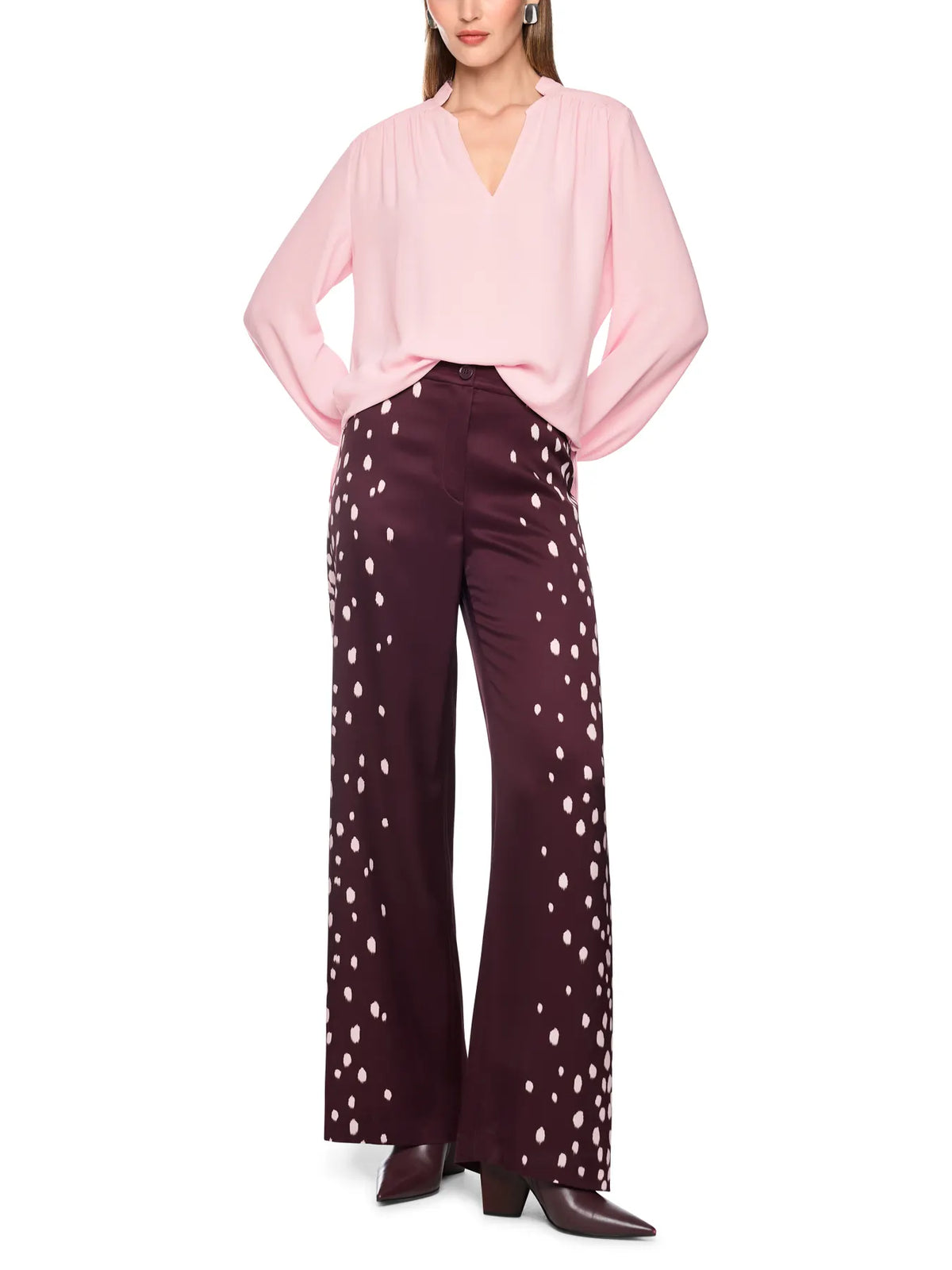 MARC CAIN BC 51.25 W90 Fließende Bluse mit Schmuckknopf rosa chalk pink