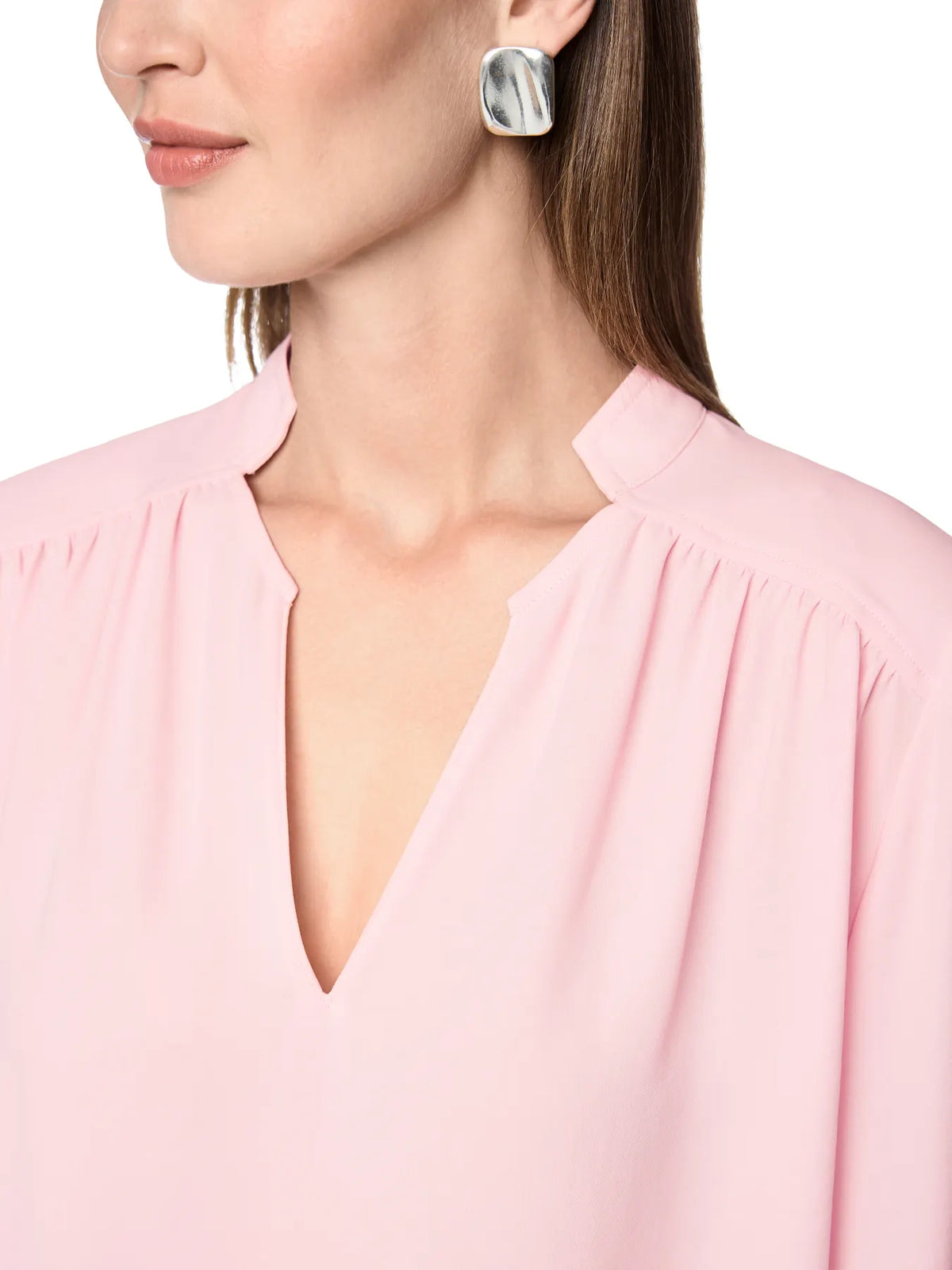 MARC CAIN BC 51.25 W90 Fließende Bluse mit Schmuckknopf rosa chalk pink