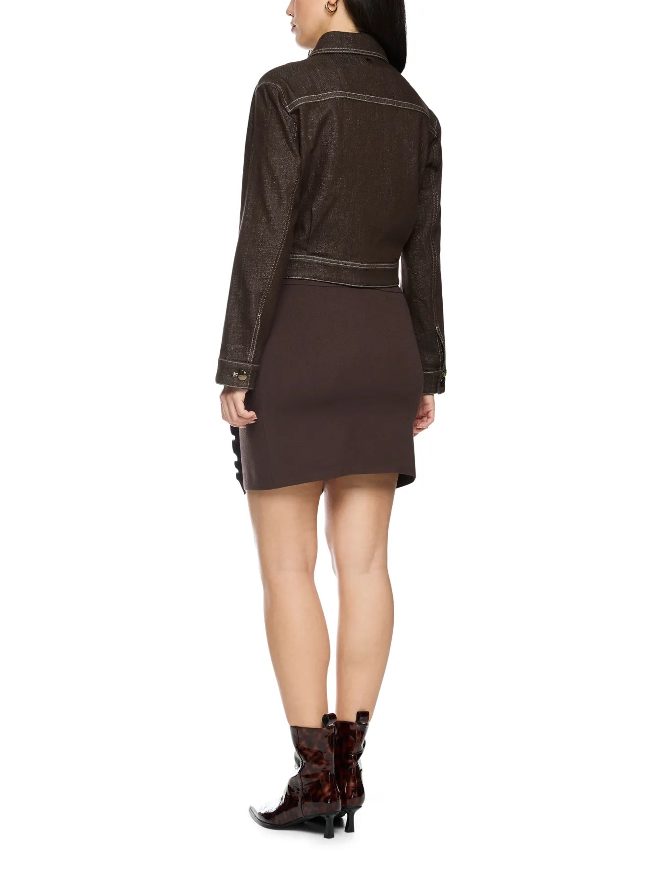 MARC CAIN
BC 31.09 D09 Kurze Jeansjacke mit Lurexgarn seal brown