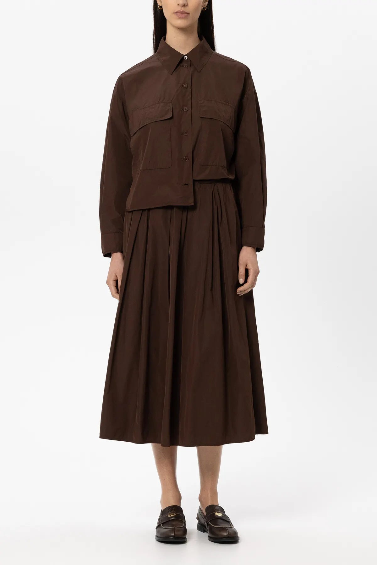 LUISA CERANO 448115/4208-0 Taft-Blousonjacke marone