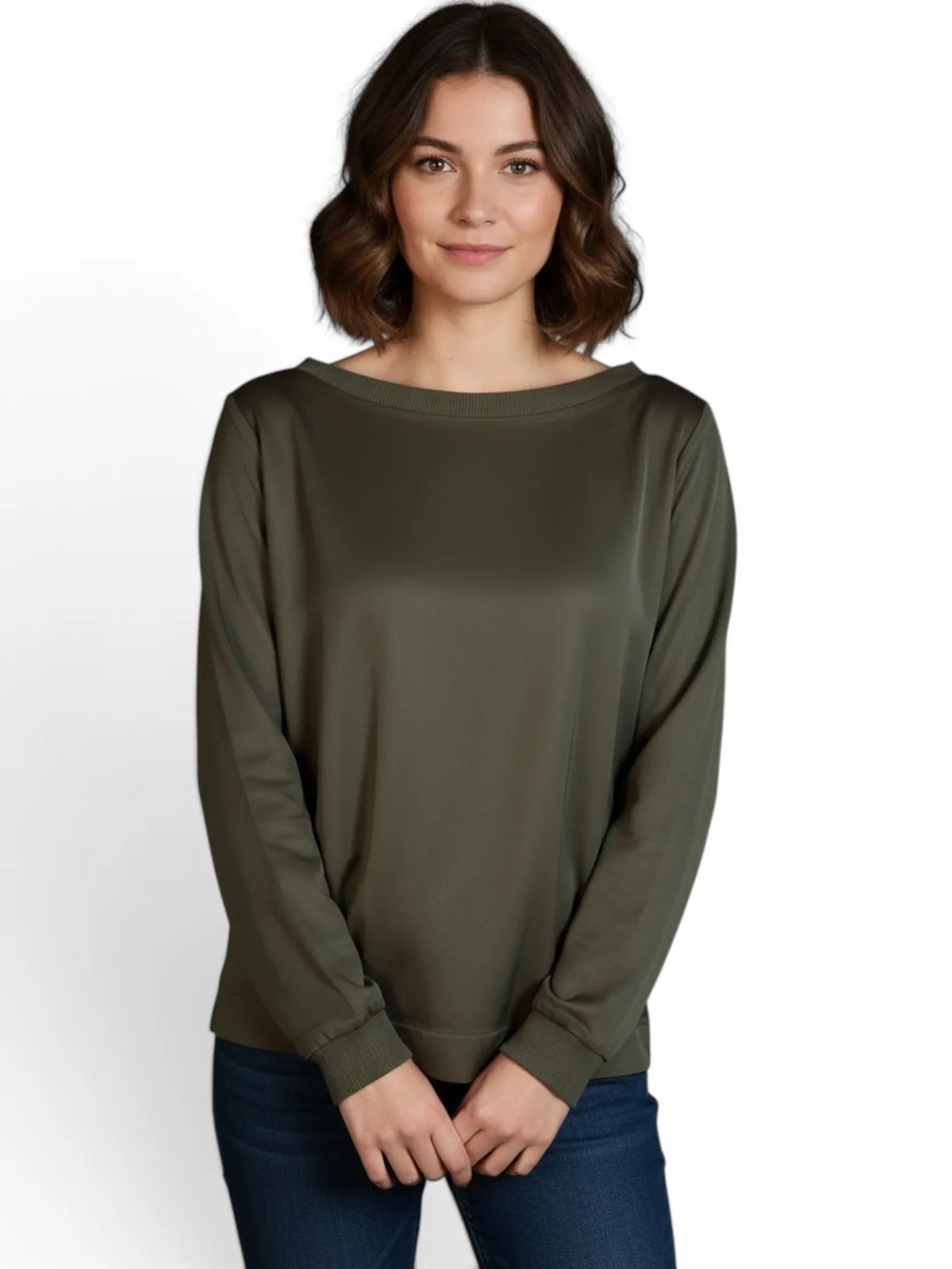 CINQUE 52171778 CIPALANA Shirt Langarmshirt Khaki Grün 88