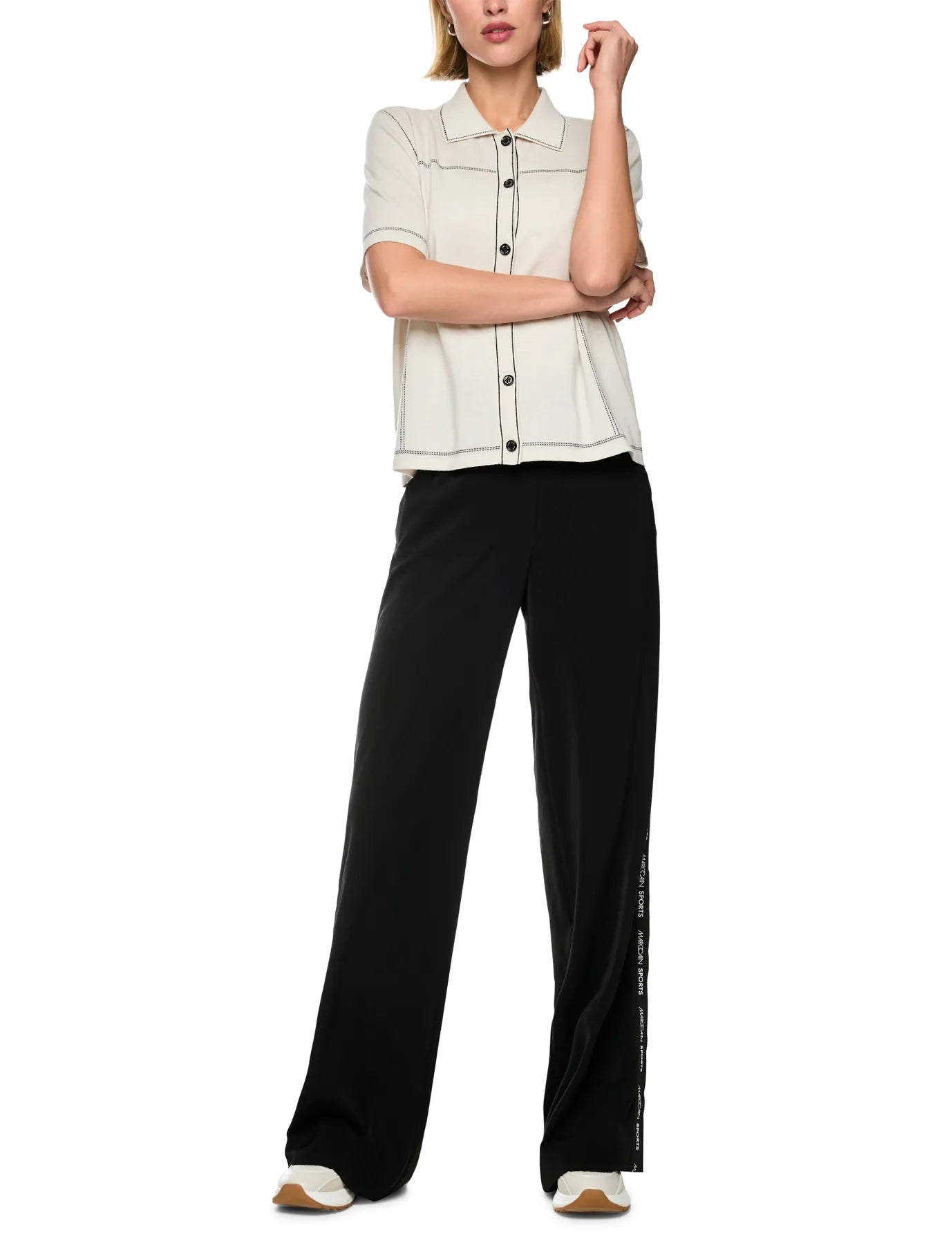 MARC CAIN
BS 81.13 W03 Schlupfhose WELKOM mit Logostreifen black