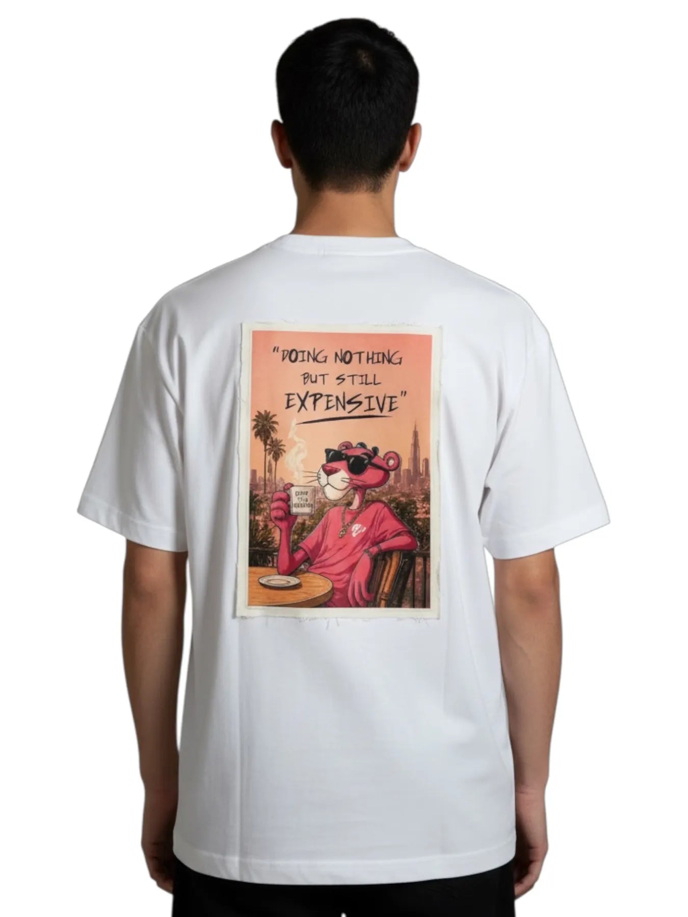 NICE.PEACE NP778 Panthére Print auf der Rückseite White