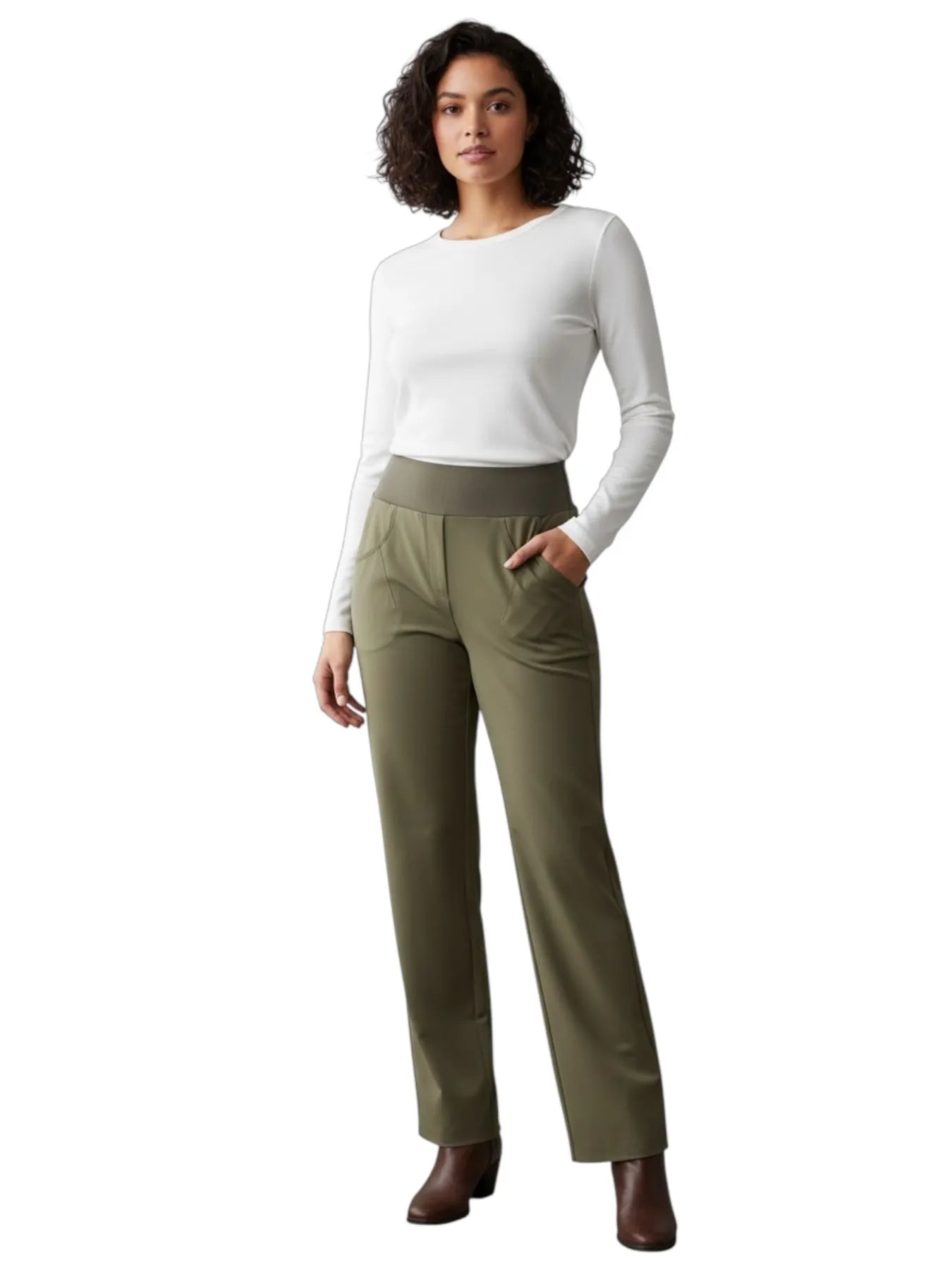 ANIA SCHIERHOLT HO3384/55 Hose Oliv Caper