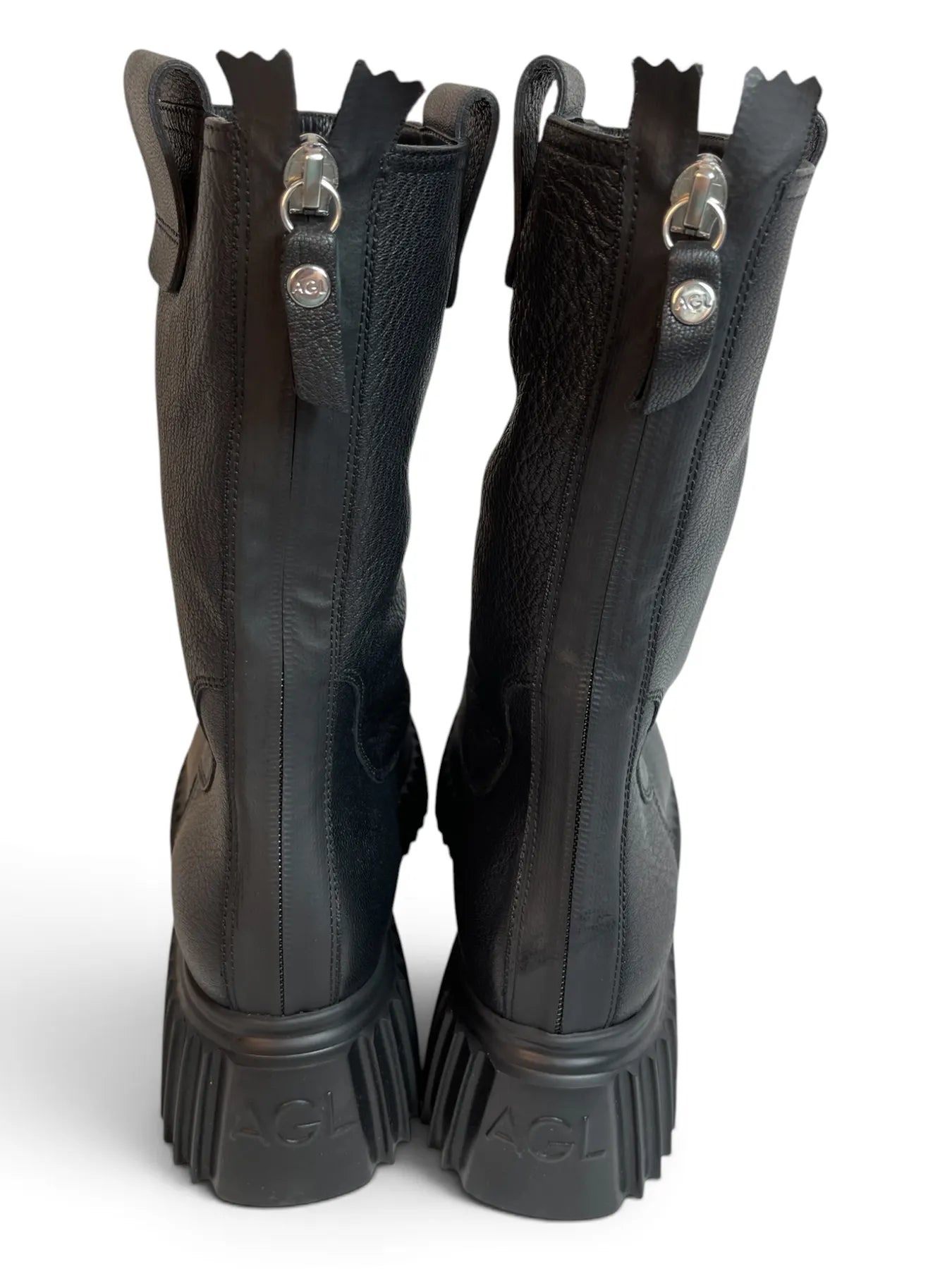 AGL D751503PGKI0121013 MILAGROS Plateau-Boots mir Reißverschluss NERO