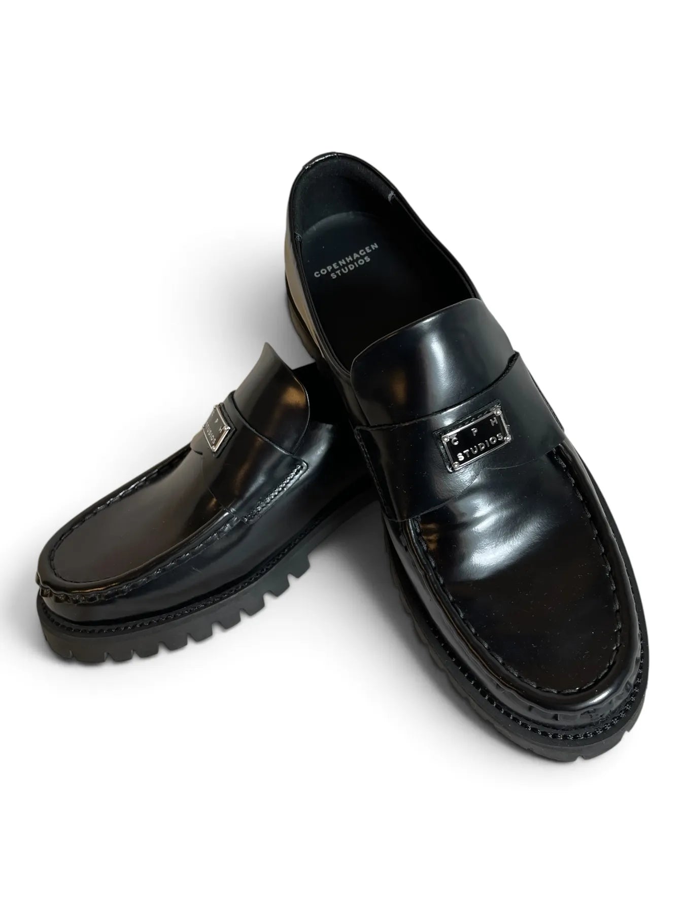 COPENHAGEN CPH848 BRUSHED LEATHER Penny-Loafer Sliper Black