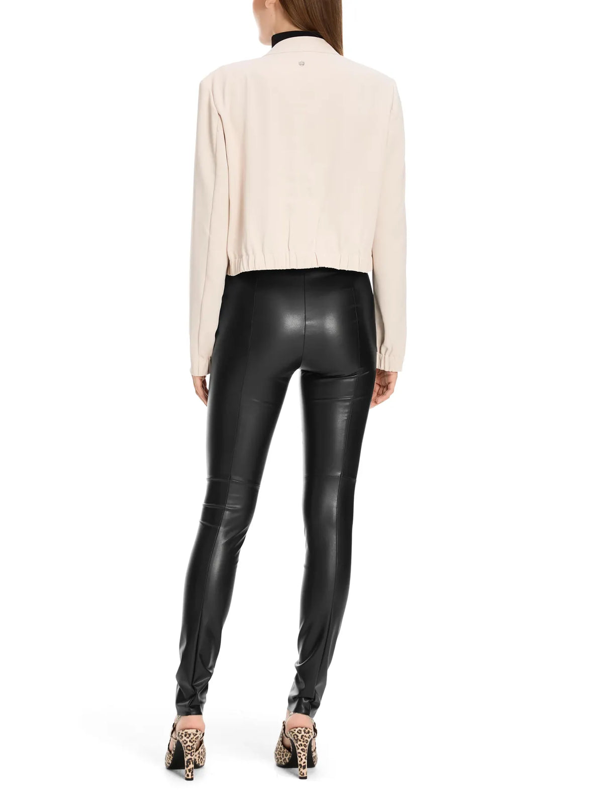 MARC CAIN +E 84.05 J78 Leggings aus Kunstleder schwarz black 900