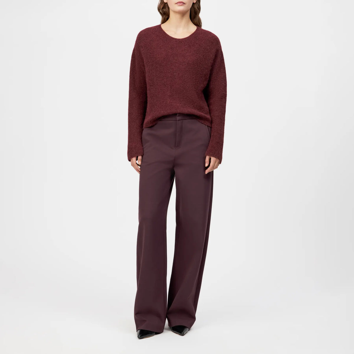 DRYKORN 420217 IMENY Pullover Kurz Alpaka-Mix braun