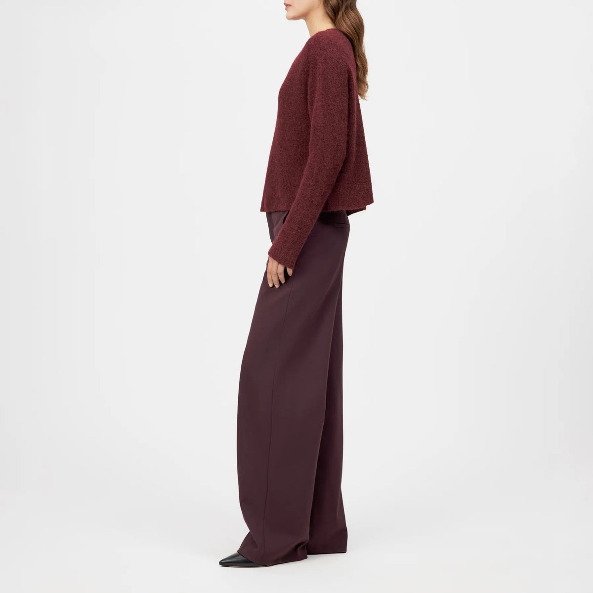DRYKORN 420217 IMENY Pullover Kurz Alpaka-Mix braun