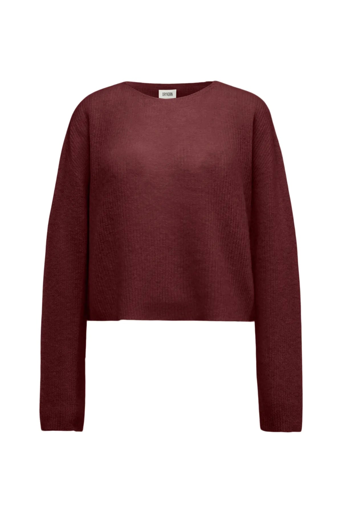 DRYKORN 420217 IMENY Pullover Kurz Alpaka-Mix braun