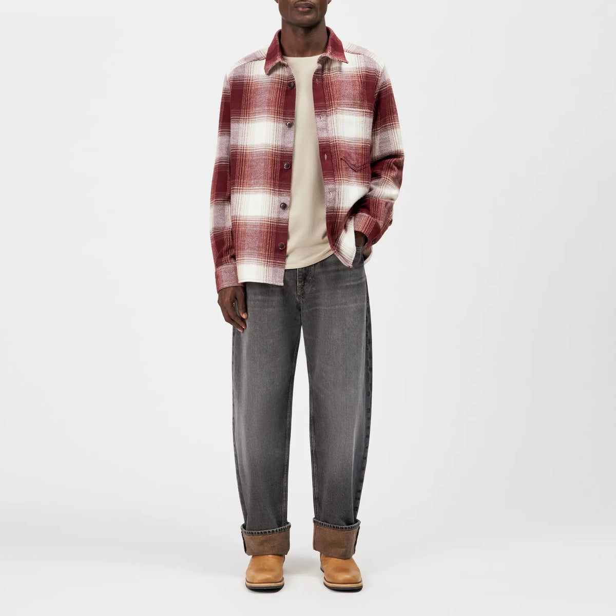 DRYKORN 146528 DIEGGO Hemd Overschiert Rot