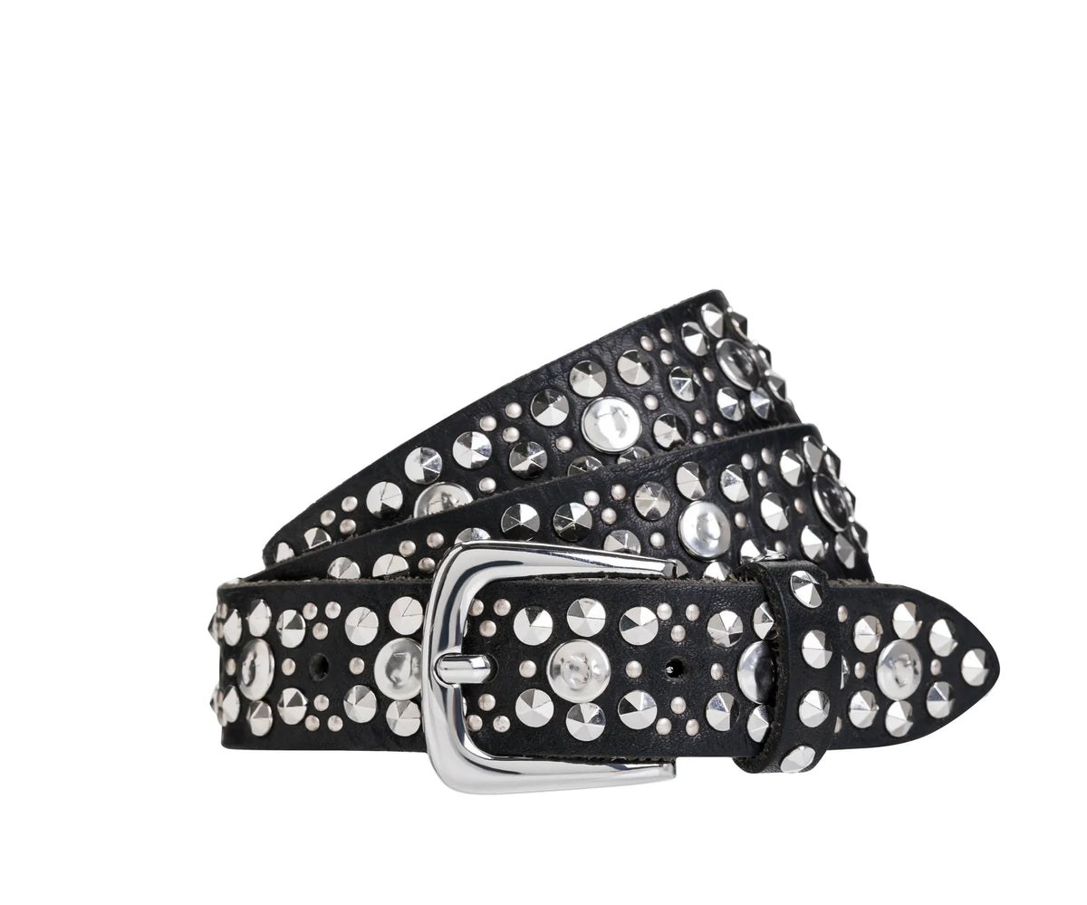 B.BELT
BB1130L39 Billie 30 mm Leder-Nietengürtel Schwarz