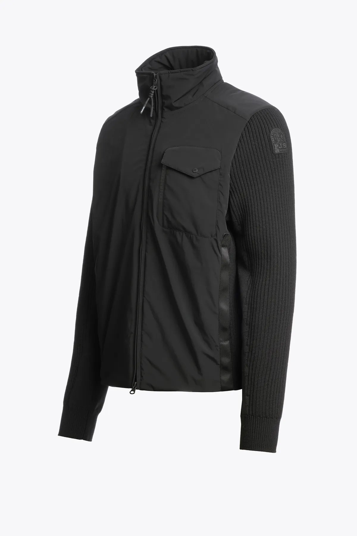 PARAJUMPERS KT04 STEEL RIVER Hybrid-Jacke Materialmix NERO 0541